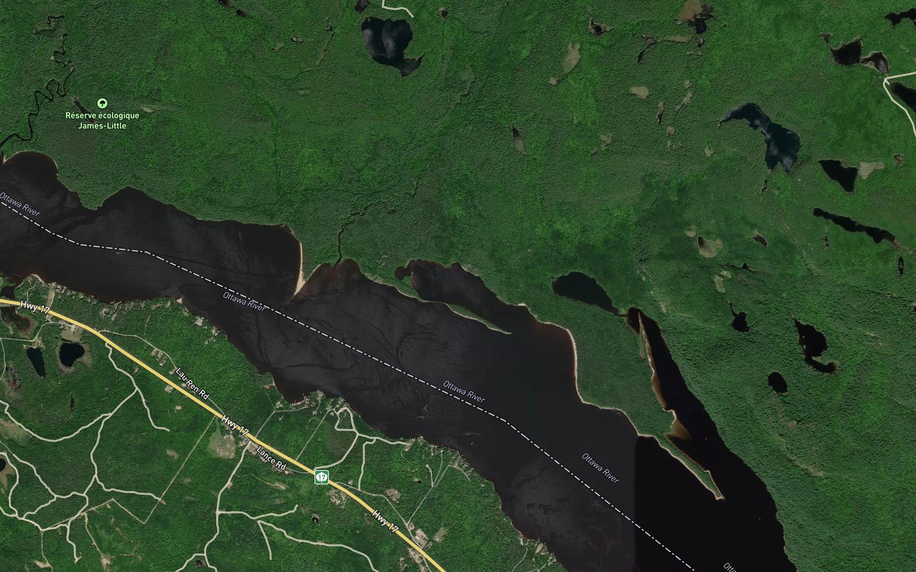 Satellite map of the Baie de la Presqu'ile d'en Haut