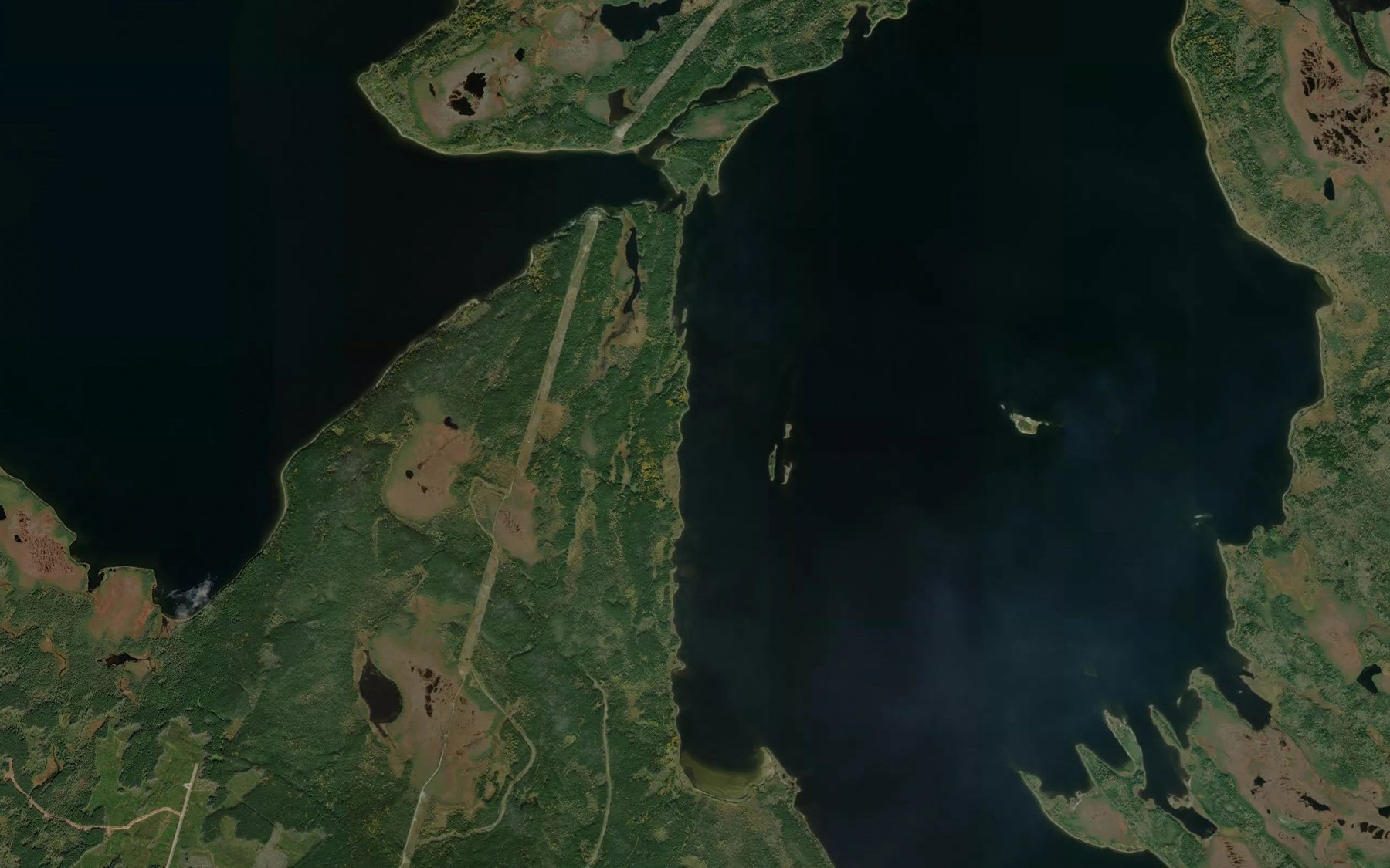 Satellite map of the Eight Brook