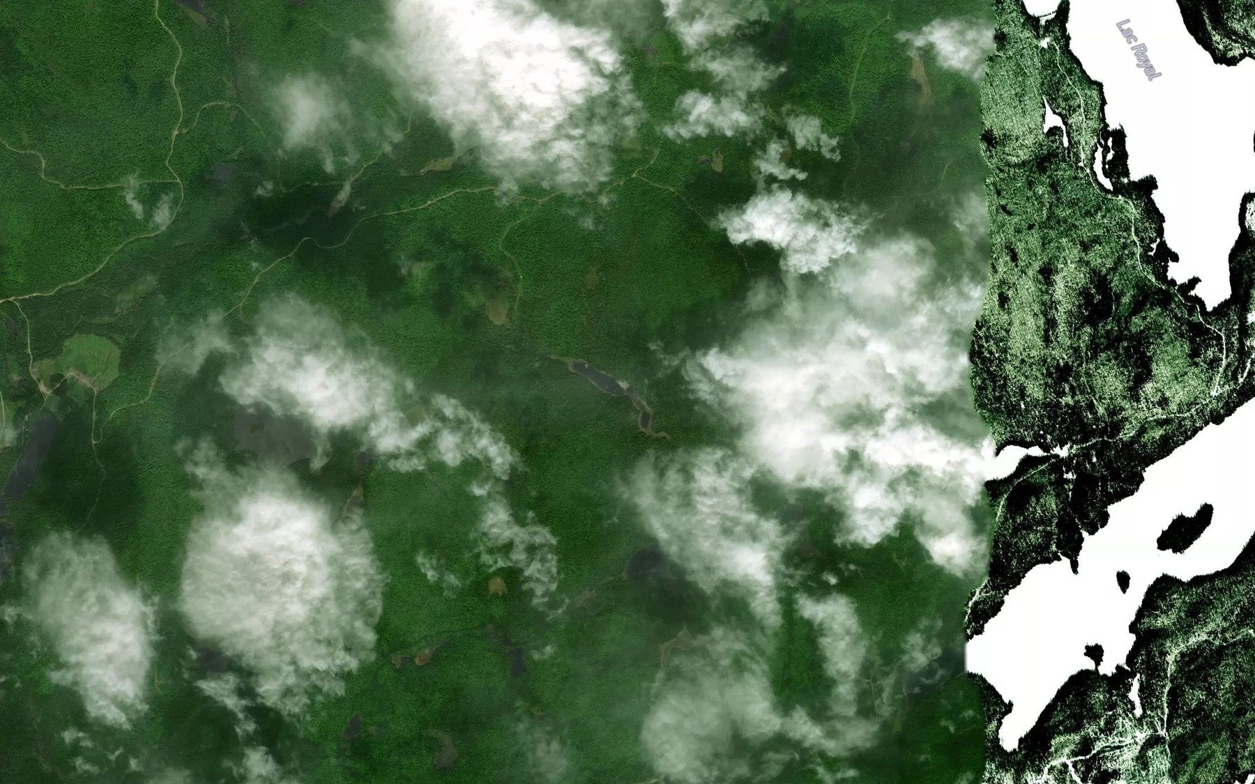 Satellite map of the Lac de la Vision