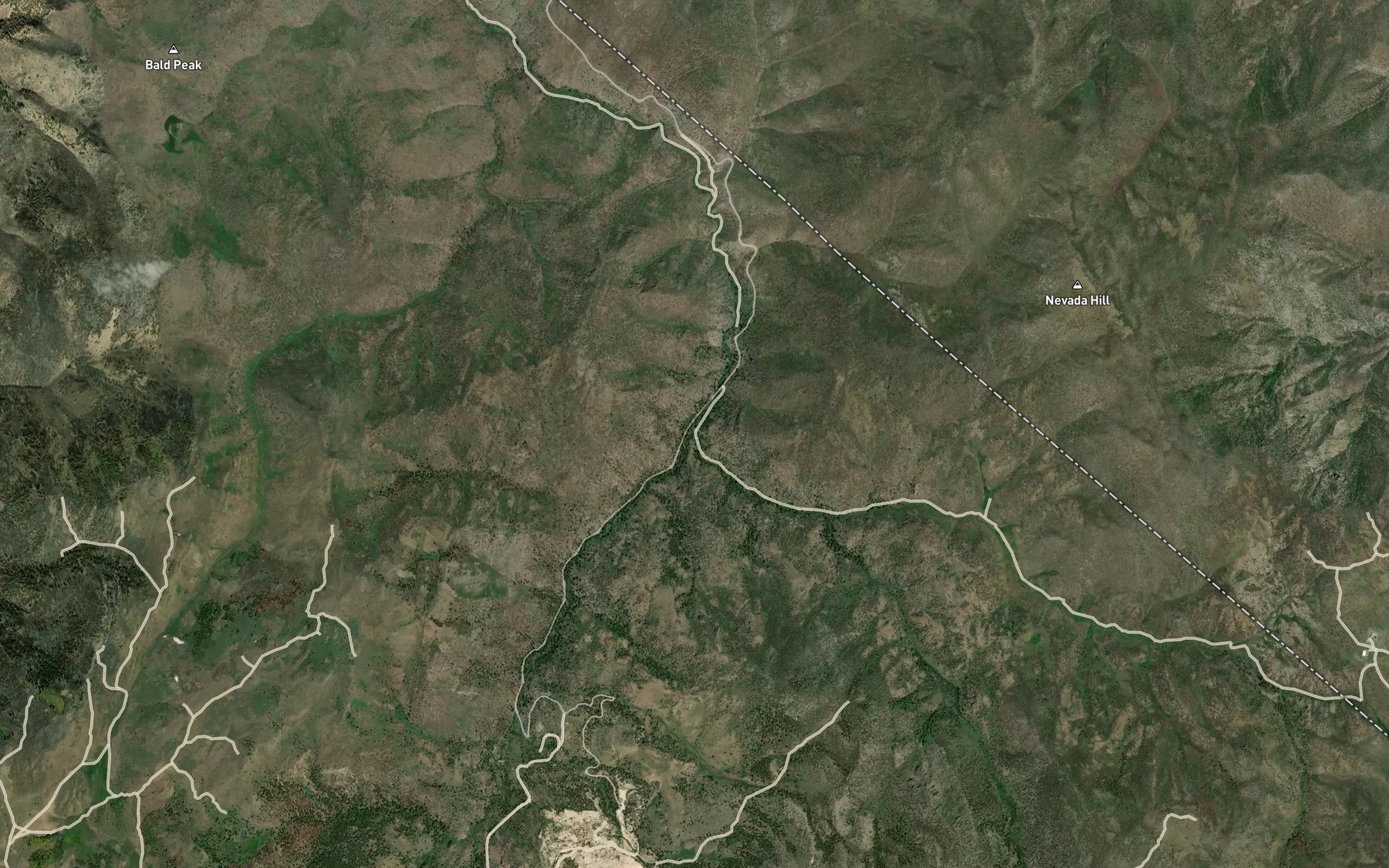Satellite map of the Leviathan Creek