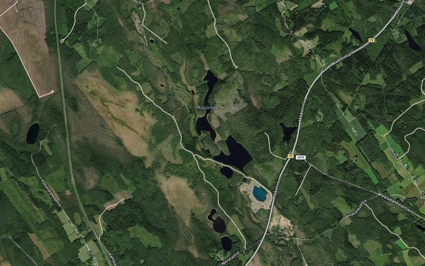Satellite map of the Kivijarvet