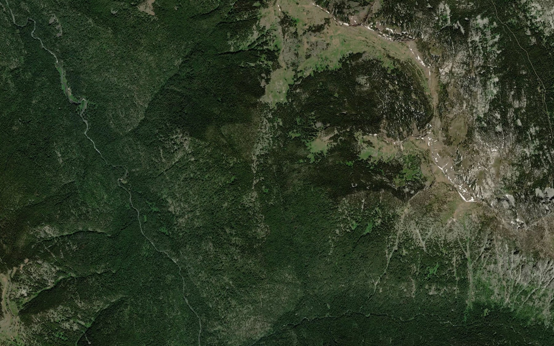 Satellite map of the Vaughn Creek