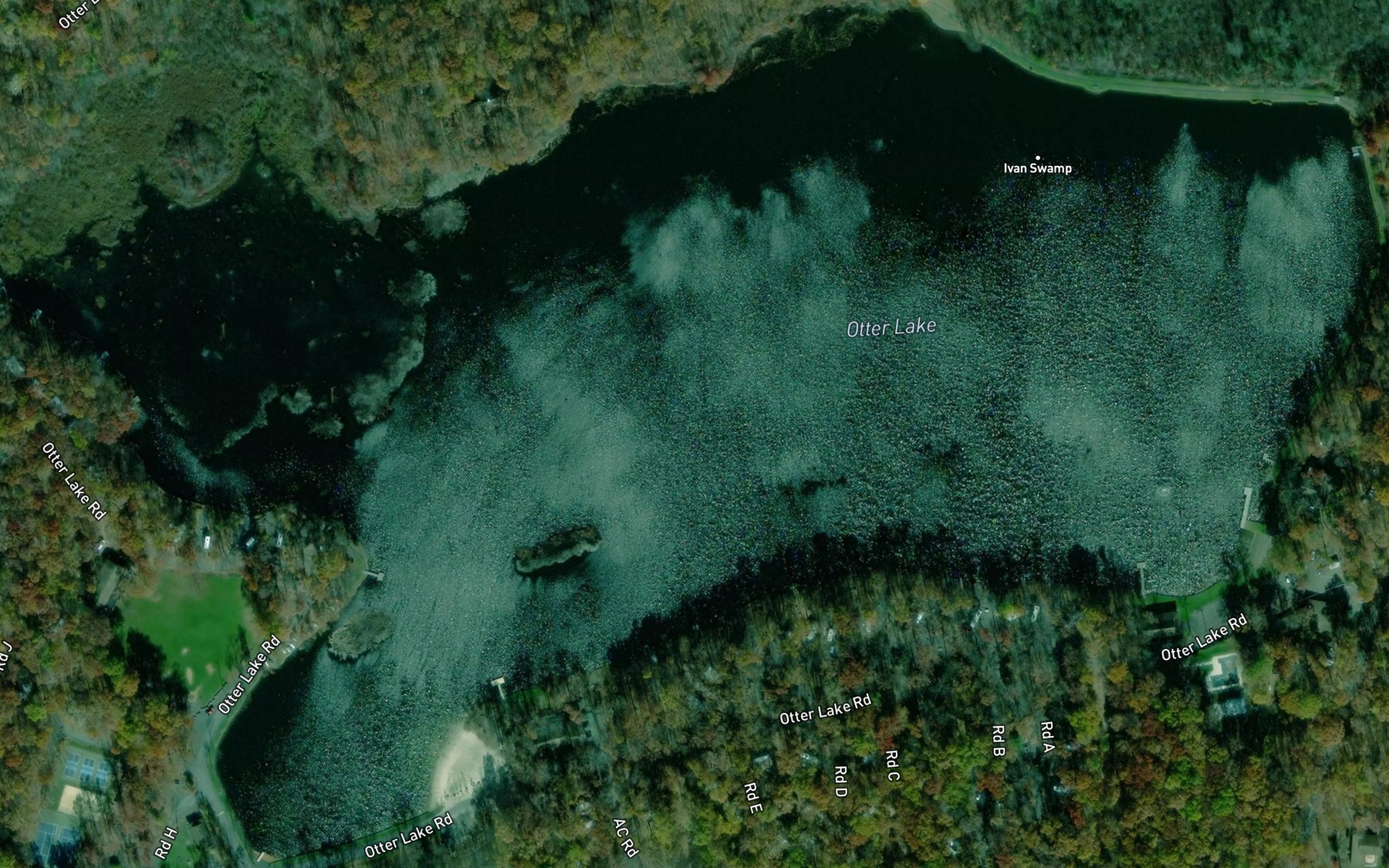 Satellite map of the Otter Lake