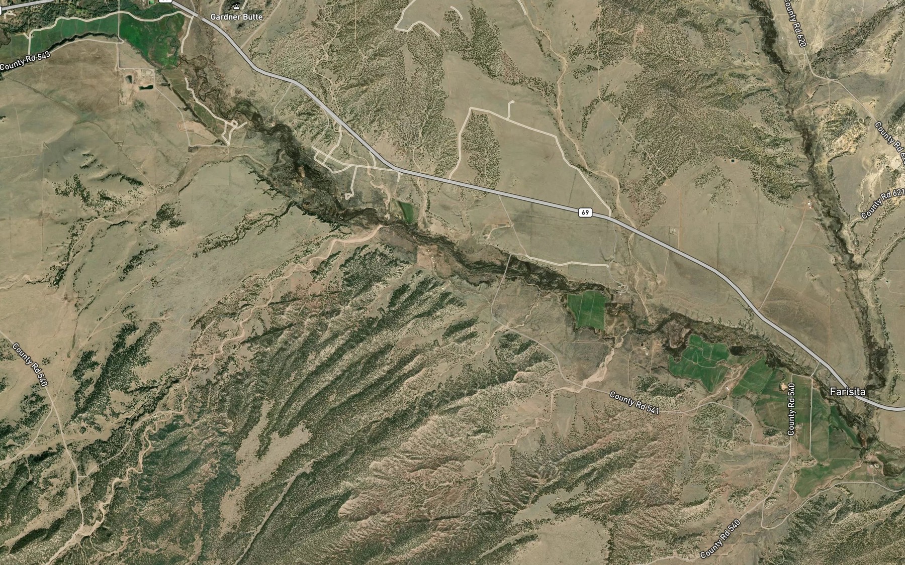 Satellite map of the Molla Ditch