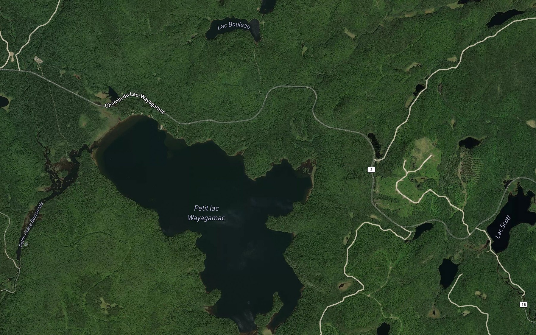 Satellite map of the Baie Bouleau