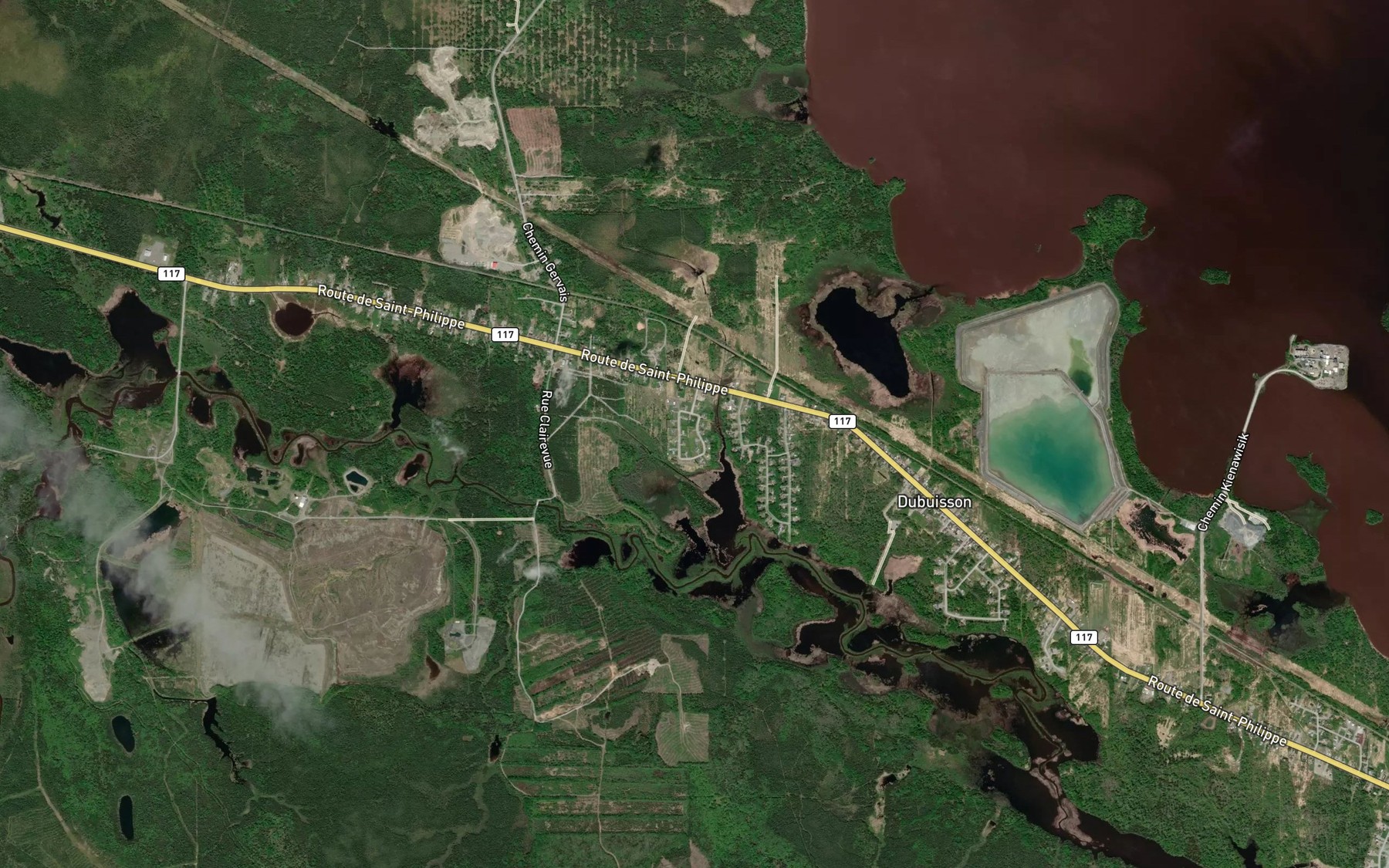 Satellite map of the Branche Deshaies
