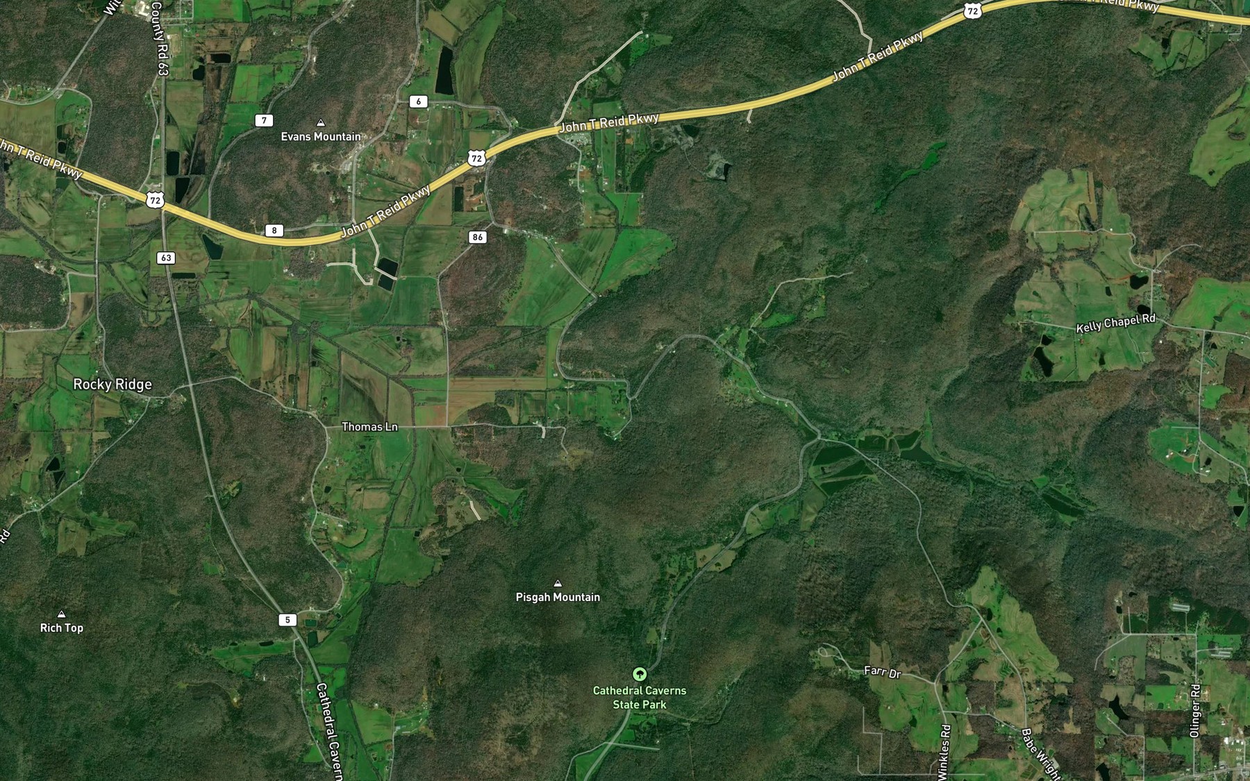 Satellite map of the Barkley Spring
