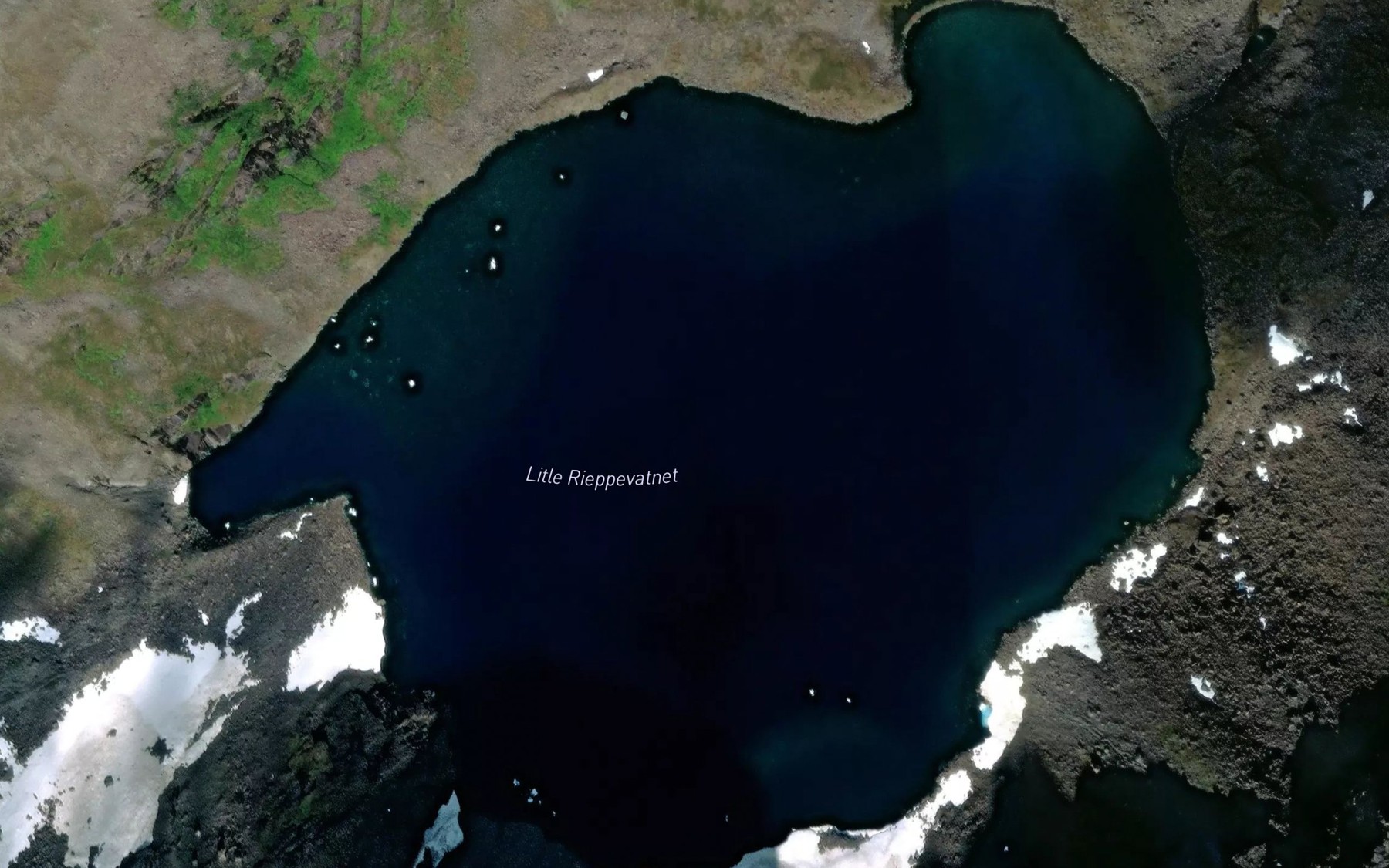 Satellite map of the Litle Rieppevatnet
