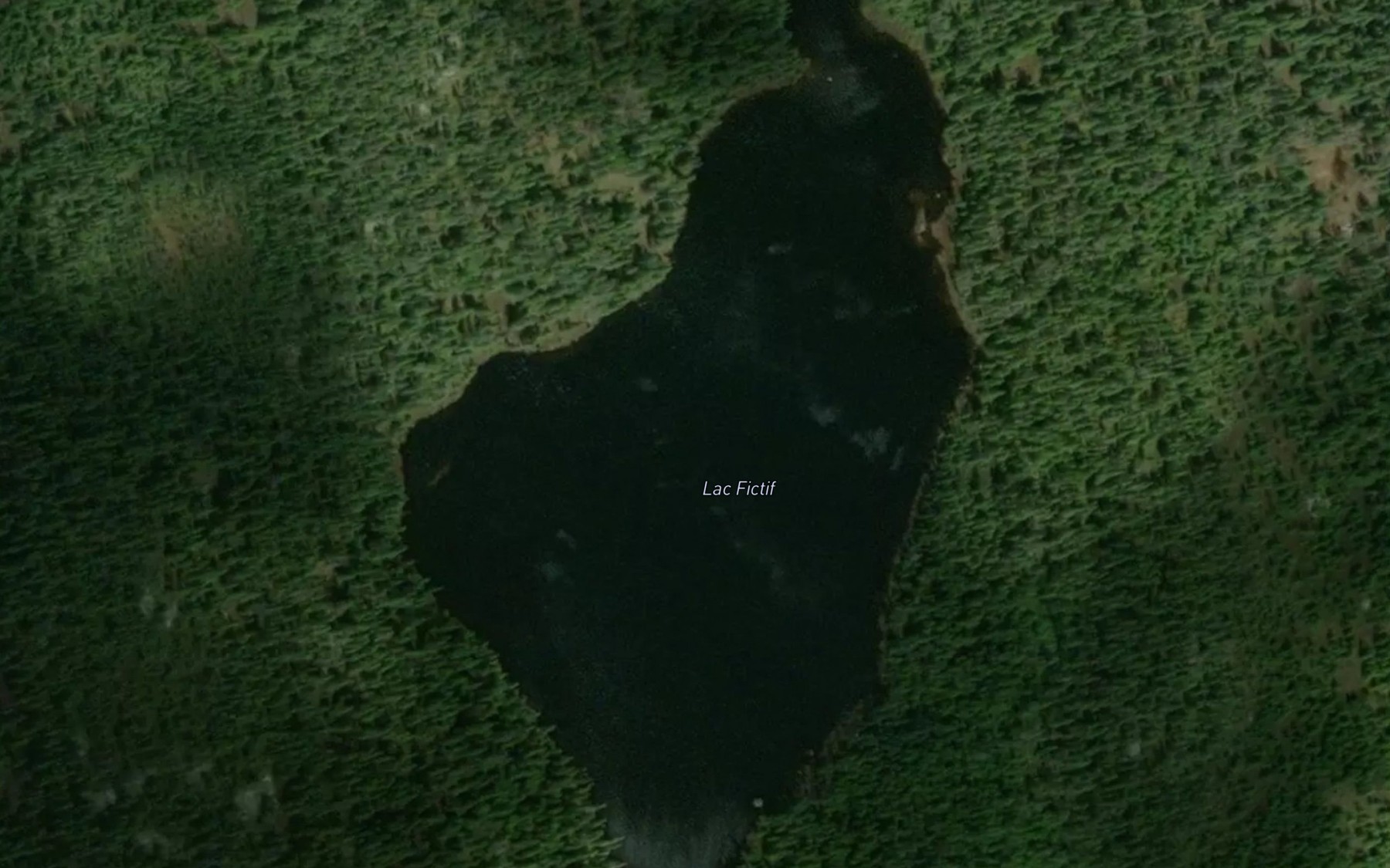 Satellite map of the Lac Fictif
