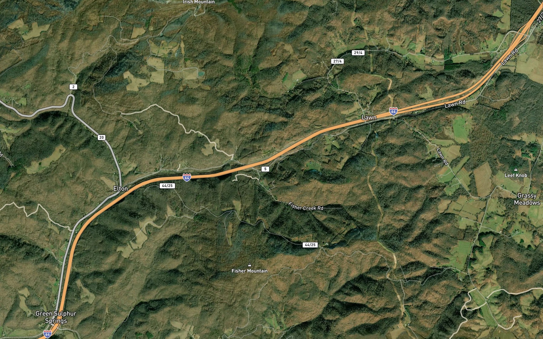 Satellite map of the James Harless Spring
