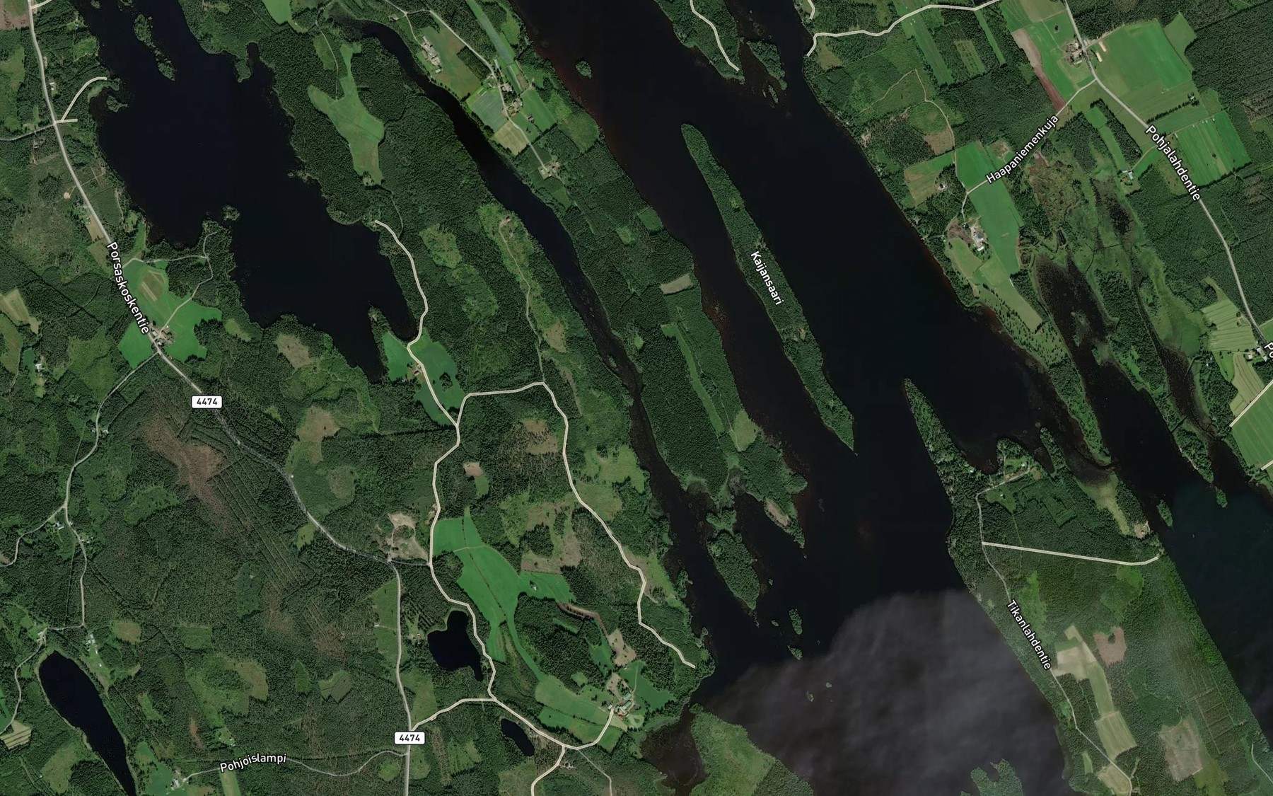 Satellite map of the Leppastensalmi