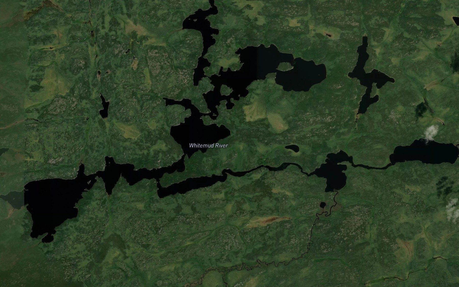 Satellite map of the Nine Lake
