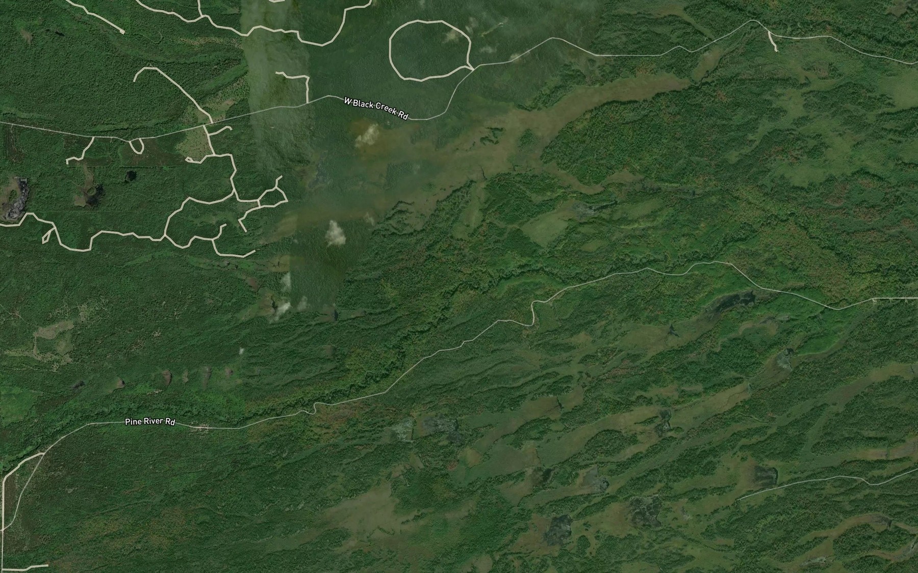 Satellite map of the Hemlock Creek