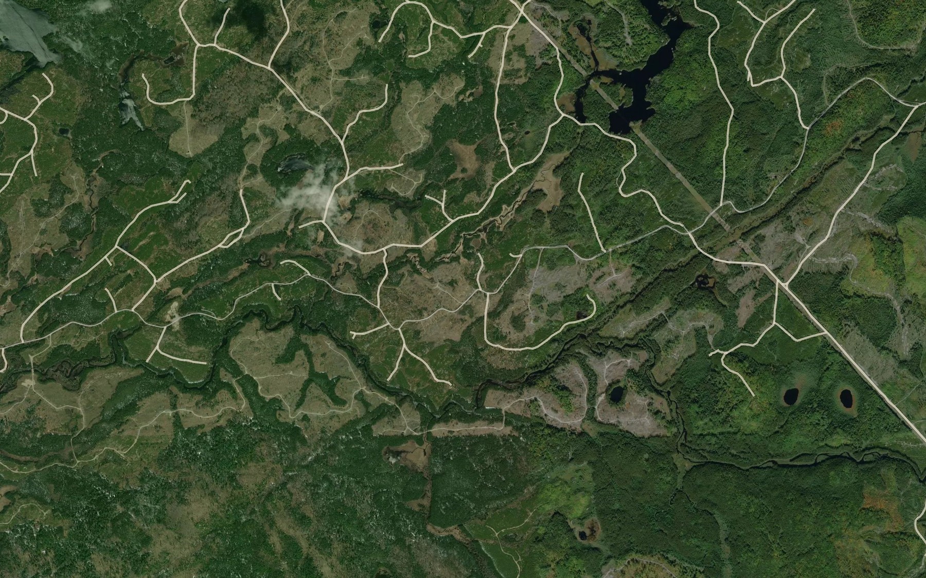Satellite map of the Toll Creek
