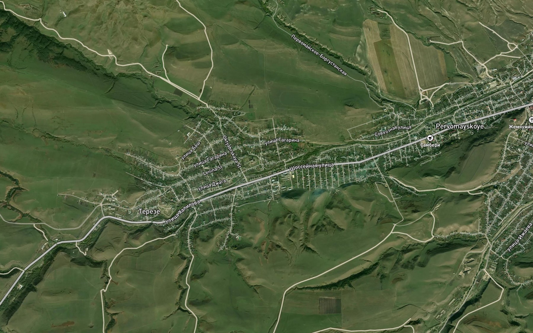 Satellite map of the Tanazhuko