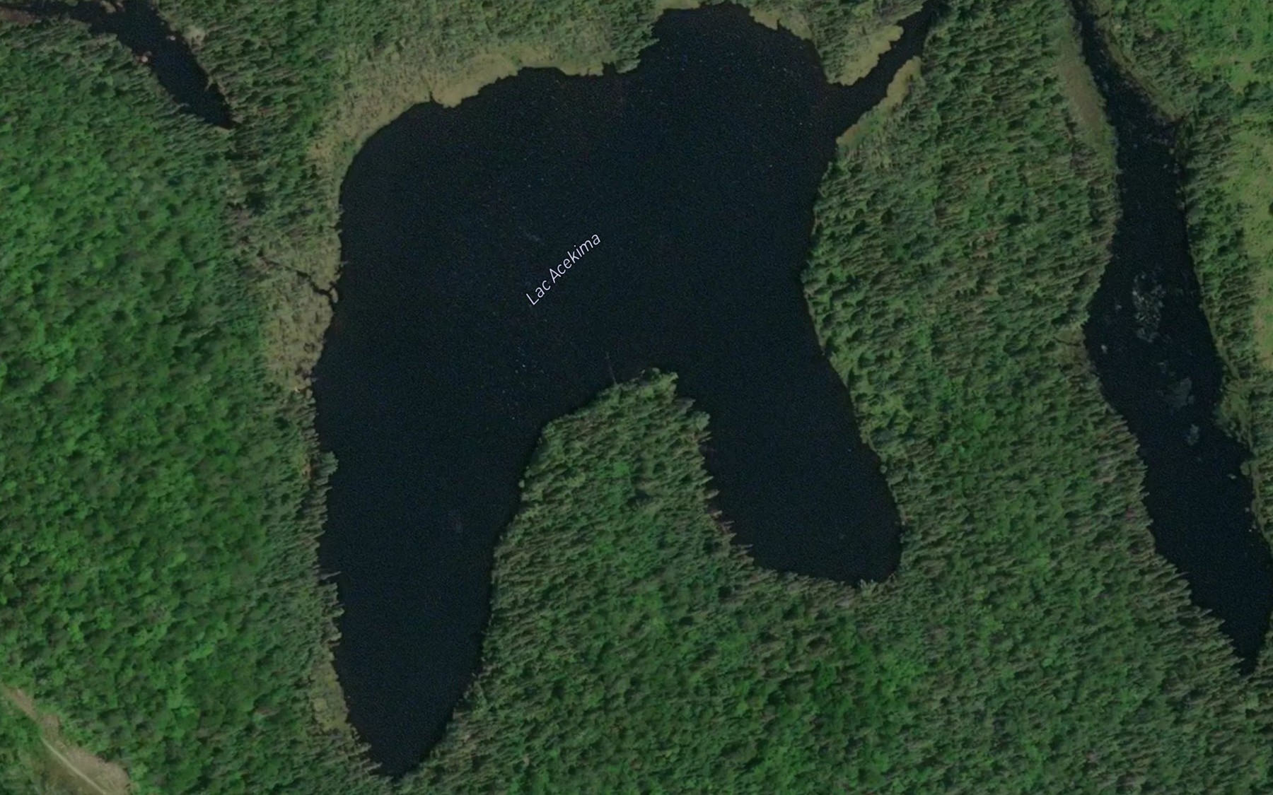 Satellite map of the Lac Acekima