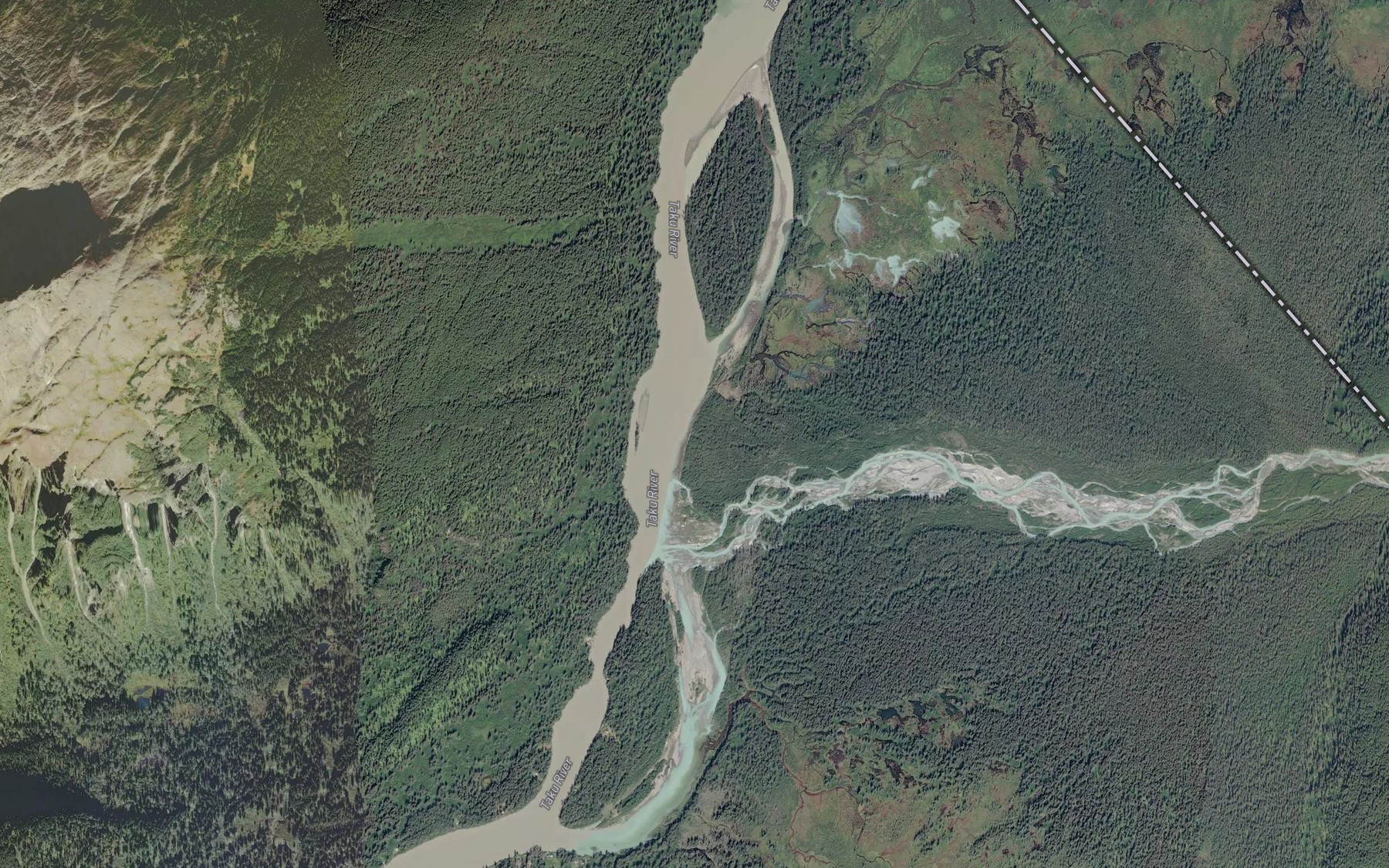 Satellite map of the Sittakanay River