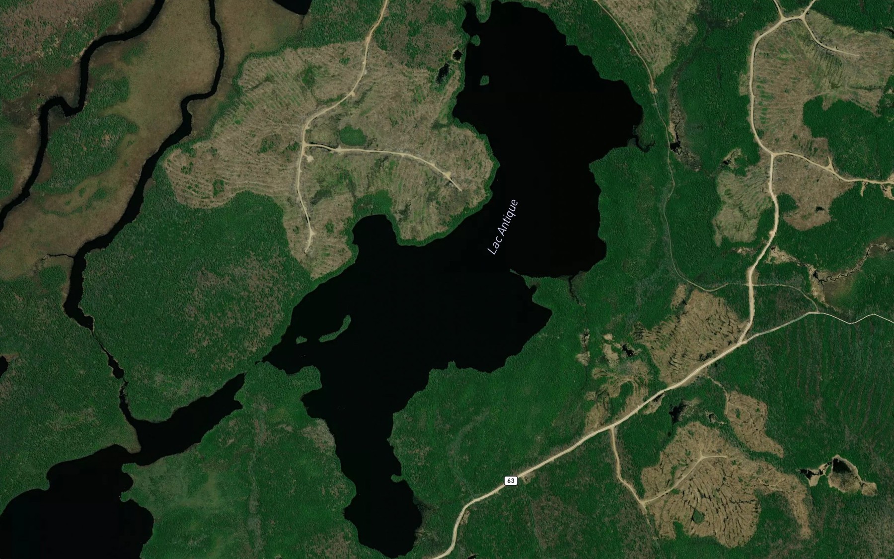 Satellite map of the Lac Antique