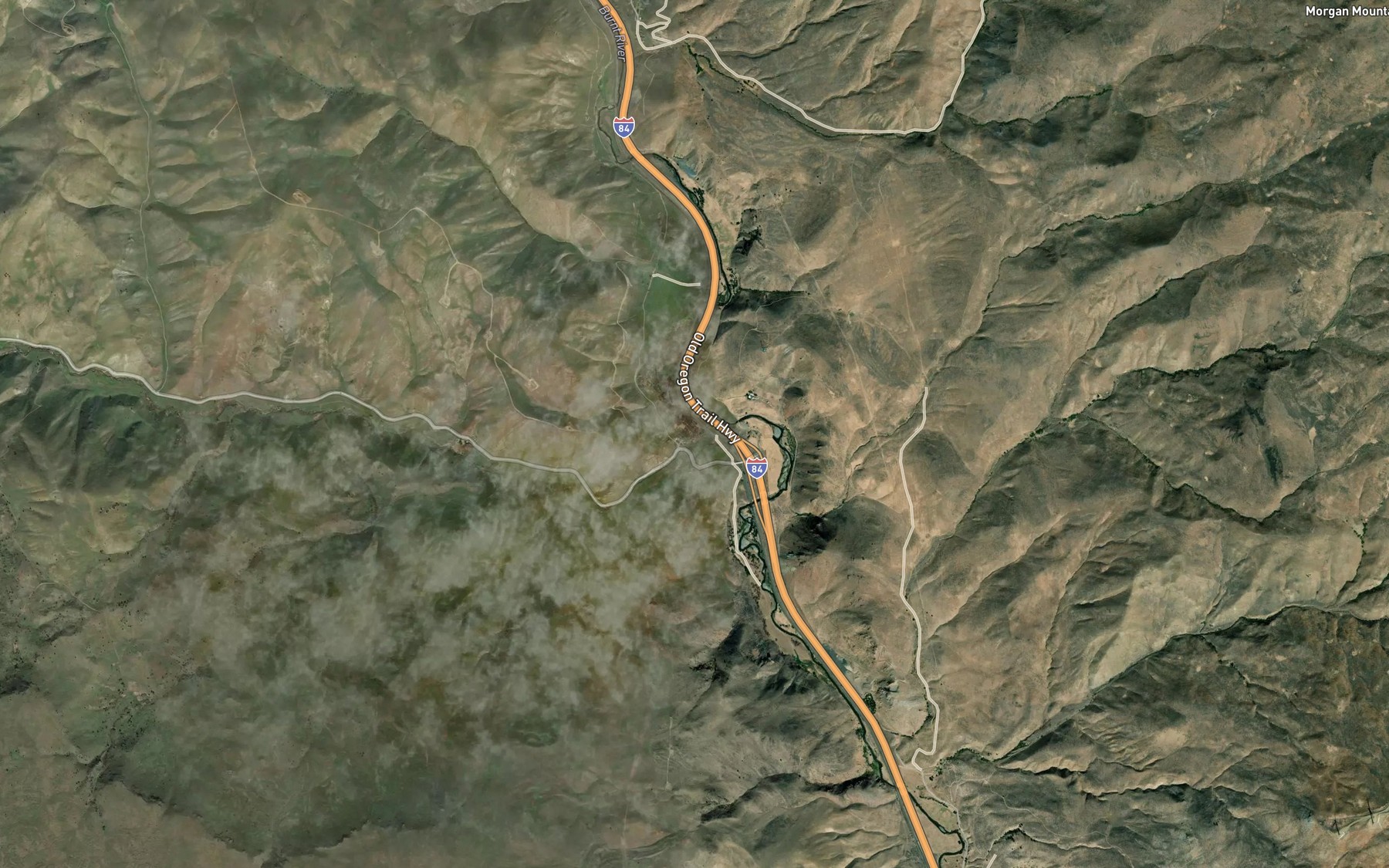 Satellite map of the Dixie Creek