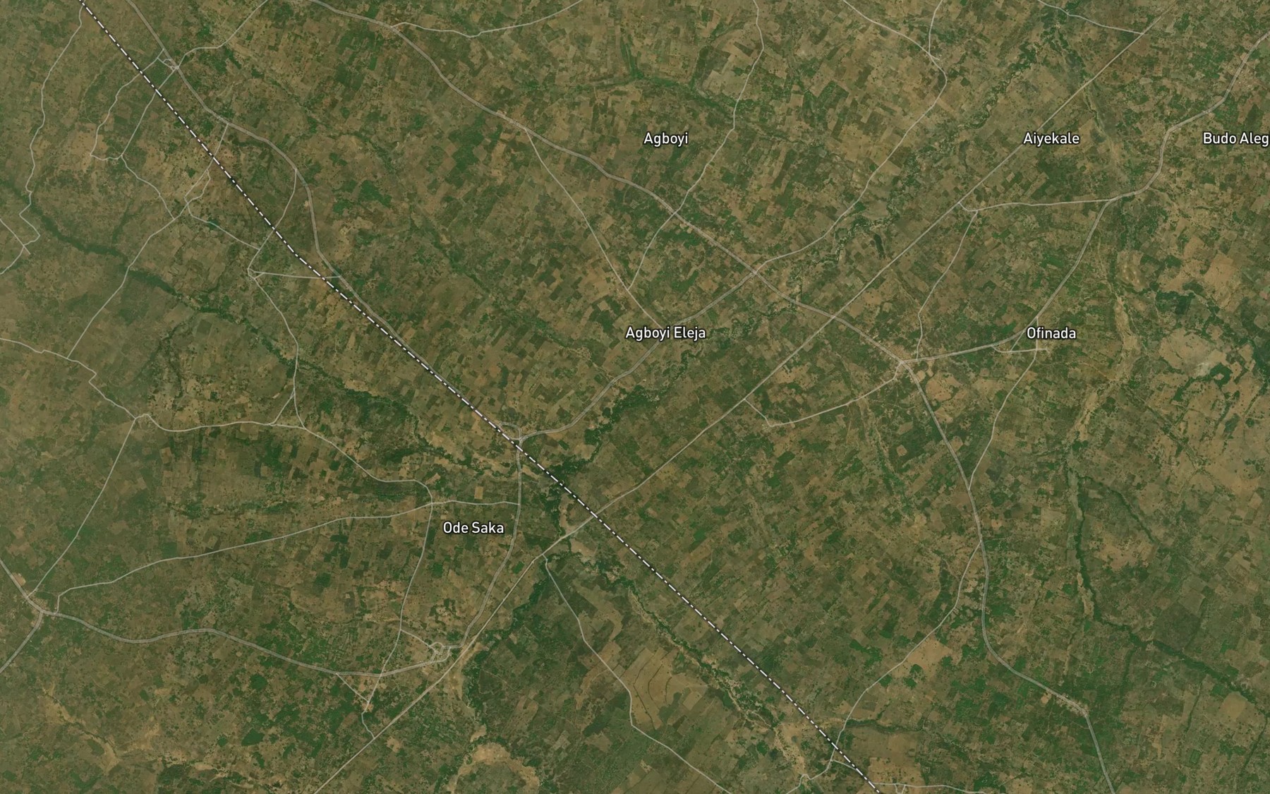 Satellite map of the River Elekunkun