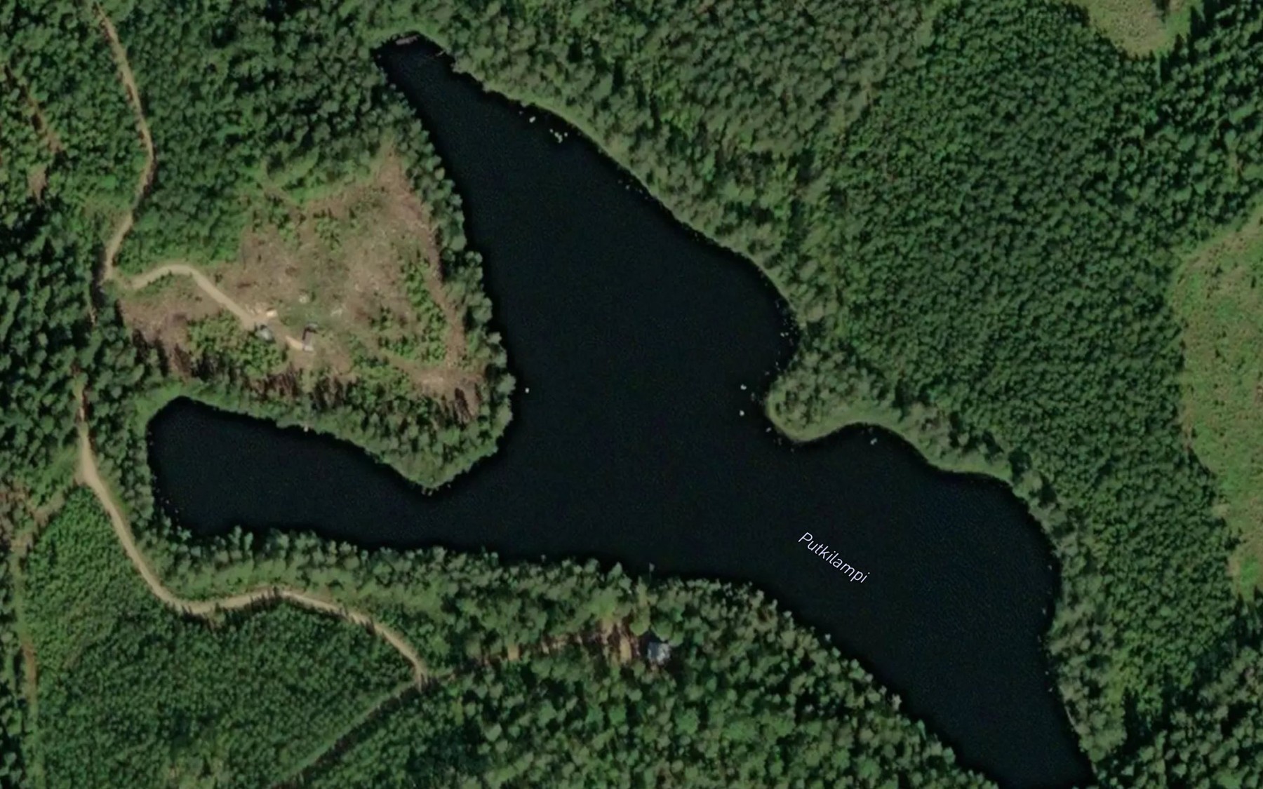 Satellite map of the Putkilampi