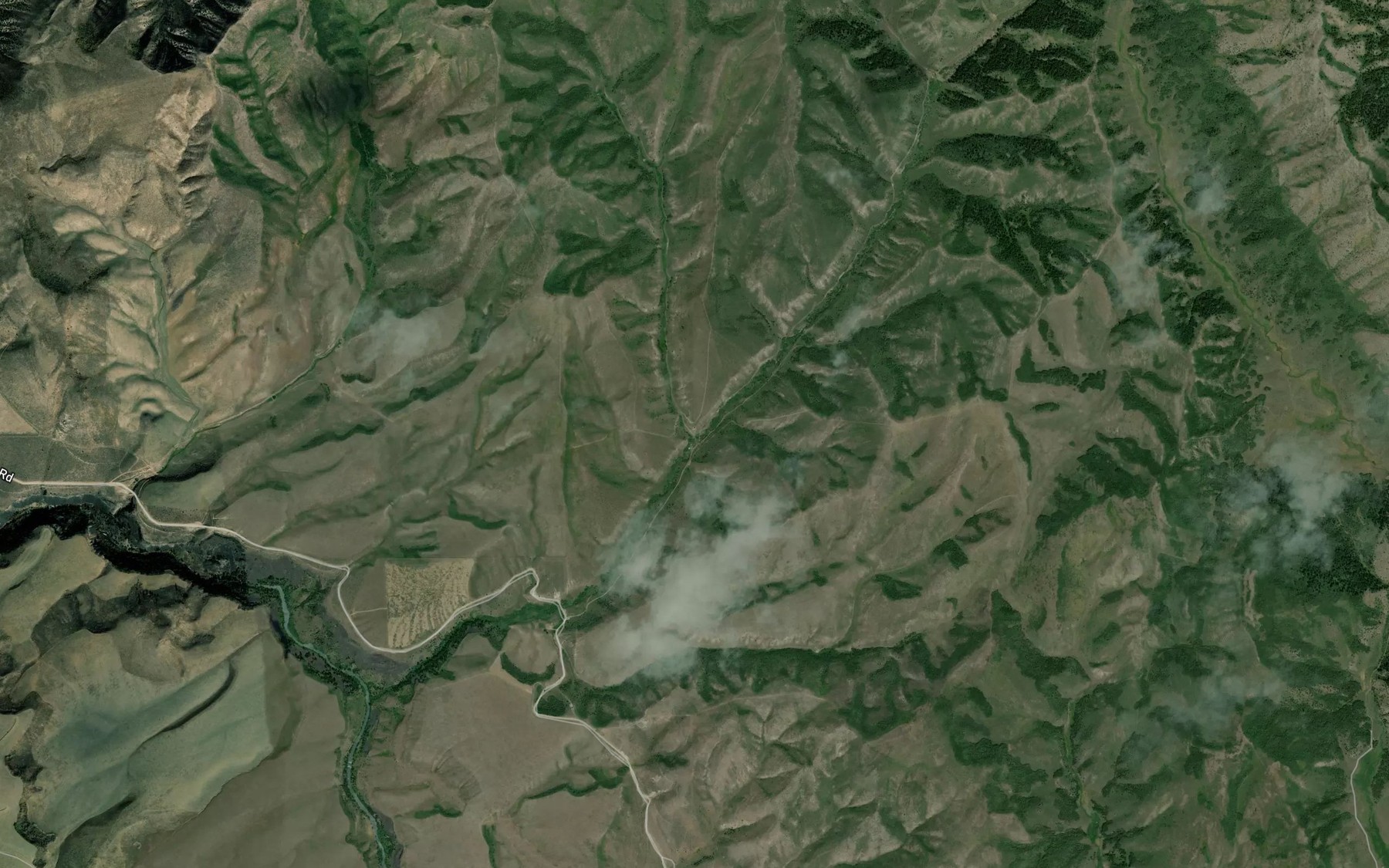 Satellite map of the Bull Creek