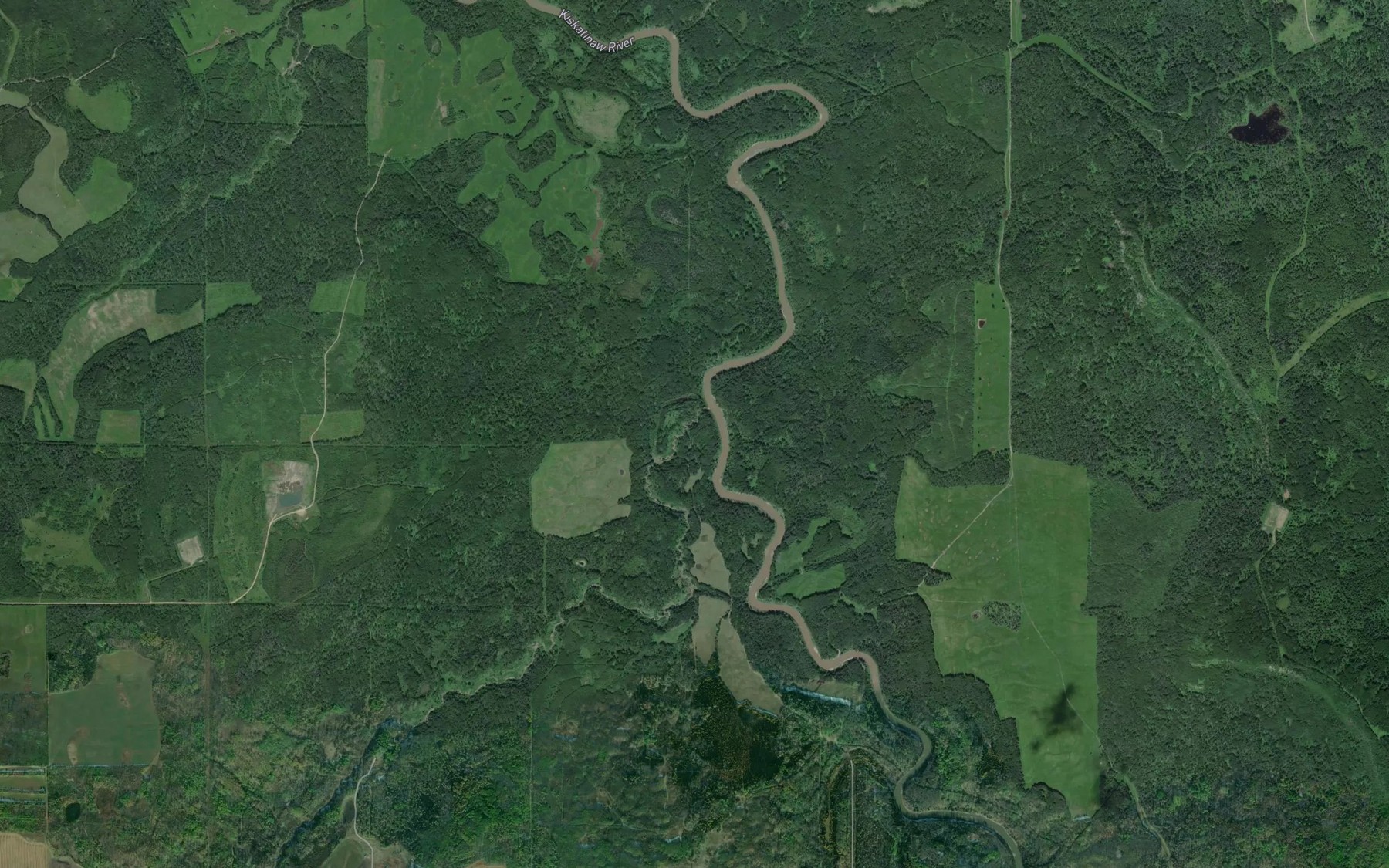 Satellite map of the Reamer Creek