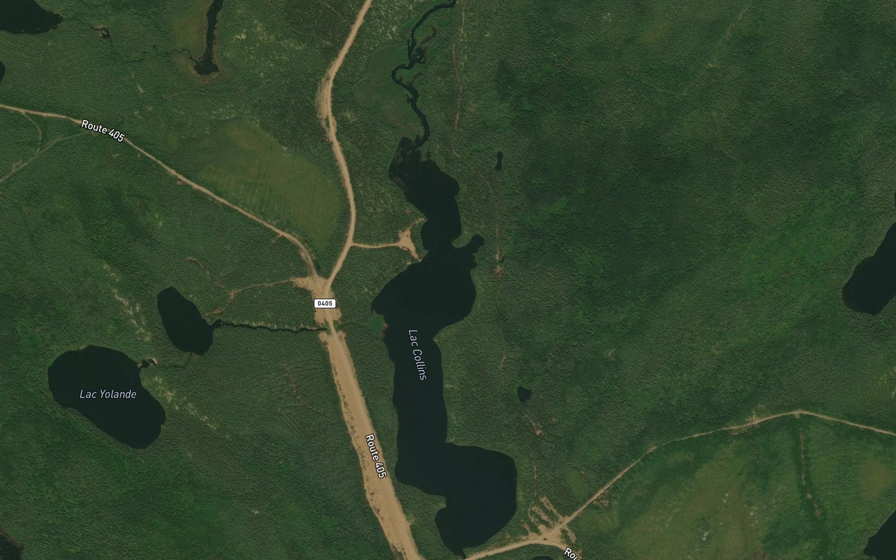 Satellite map of the Lac Collins