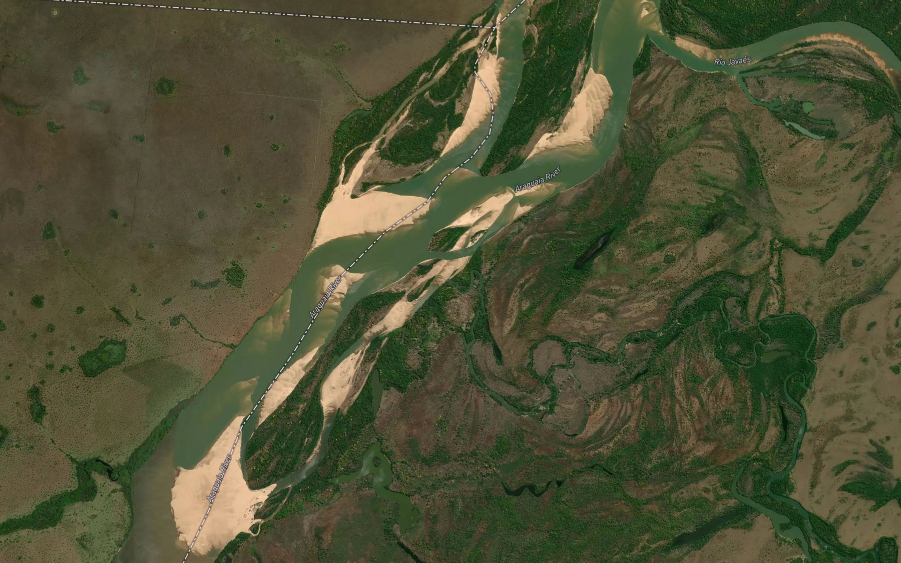 Satellite map of the Rio Mercedes