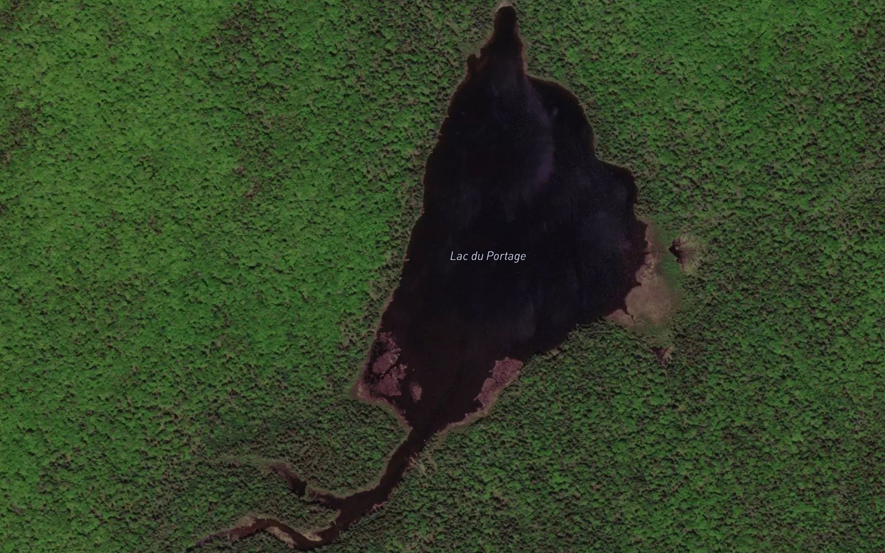 Satellite map of the Lac du Portage