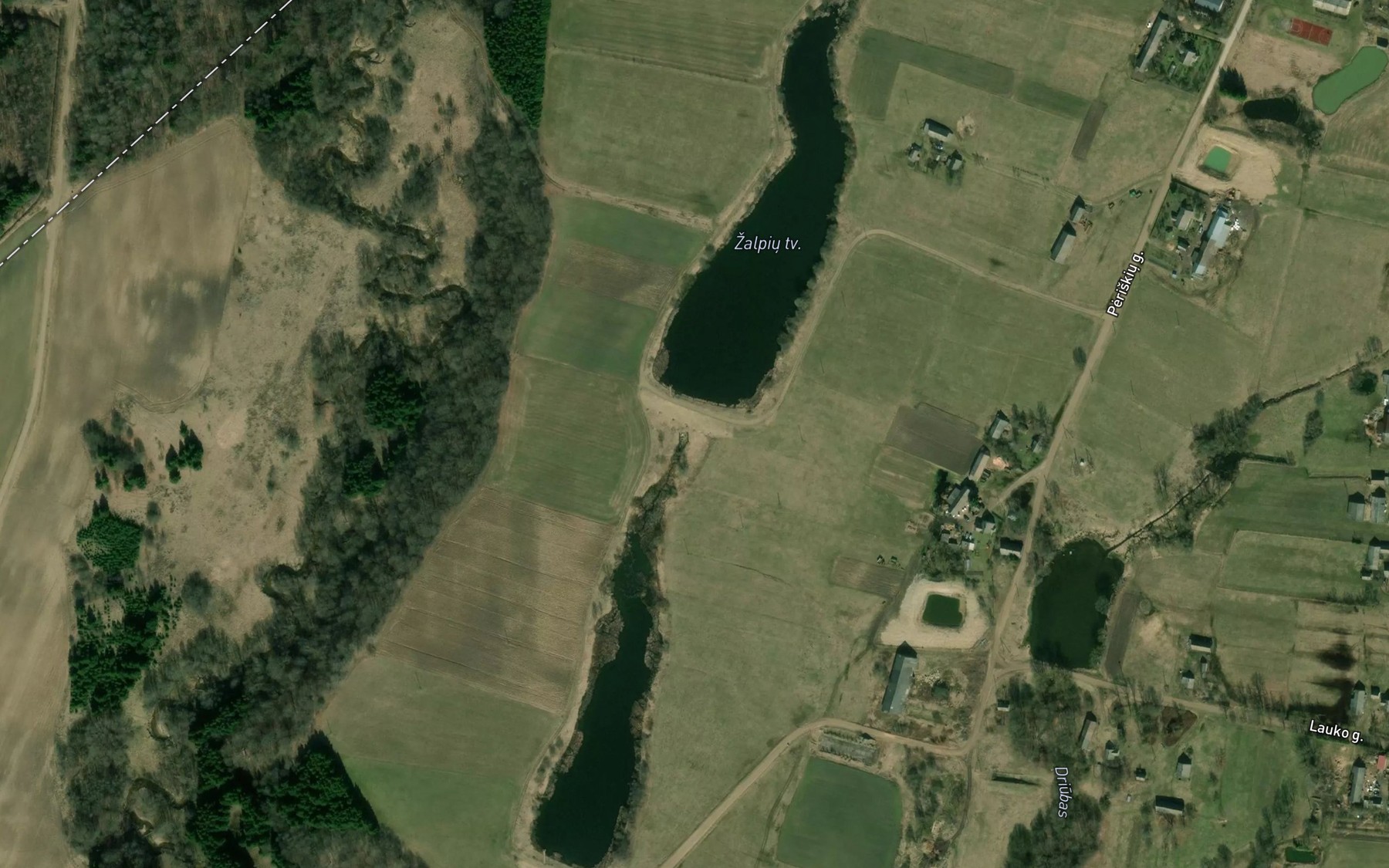 Satellite map of the Zalpiu Tvenkinys