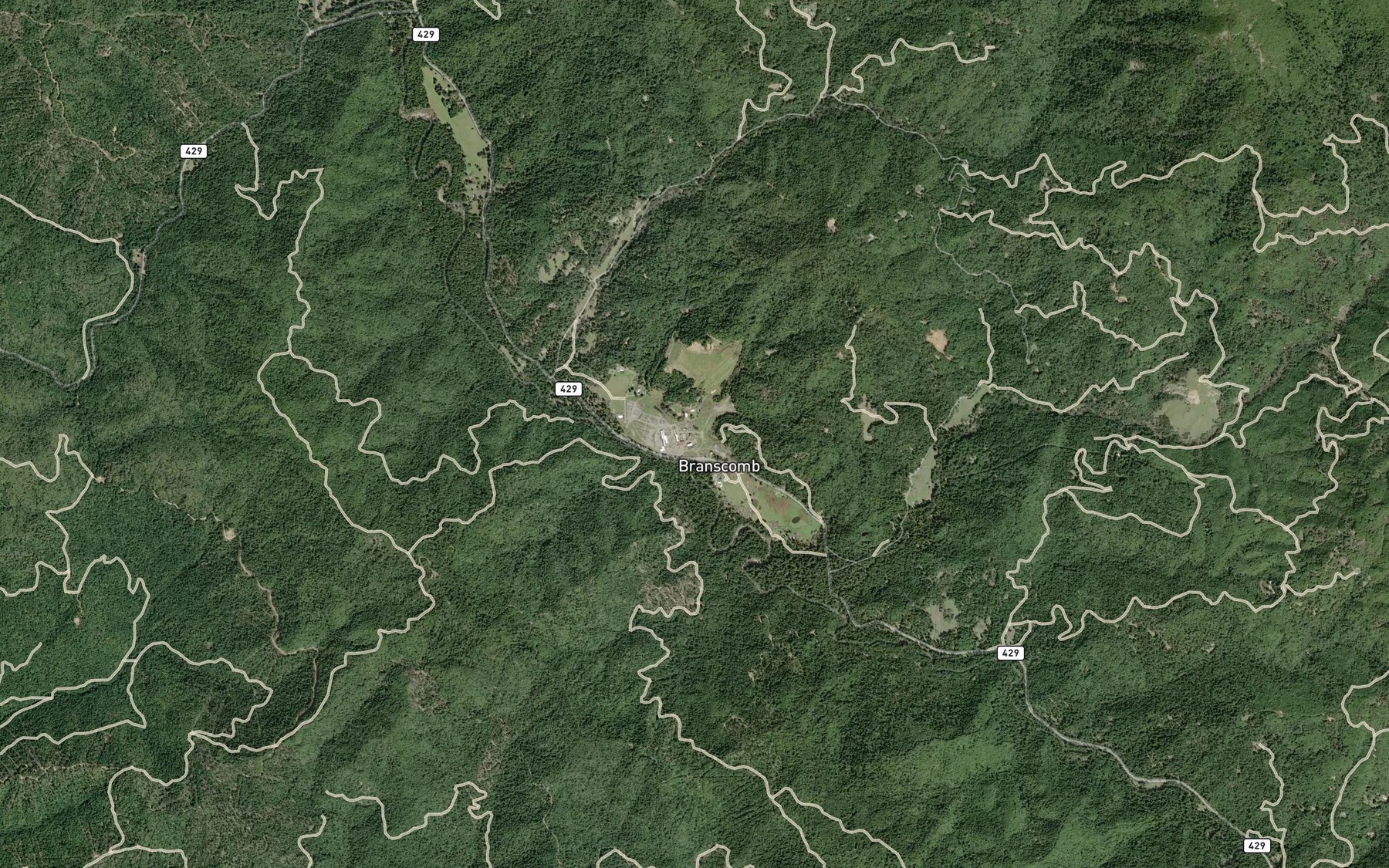 Satellite map of the Buck Creek