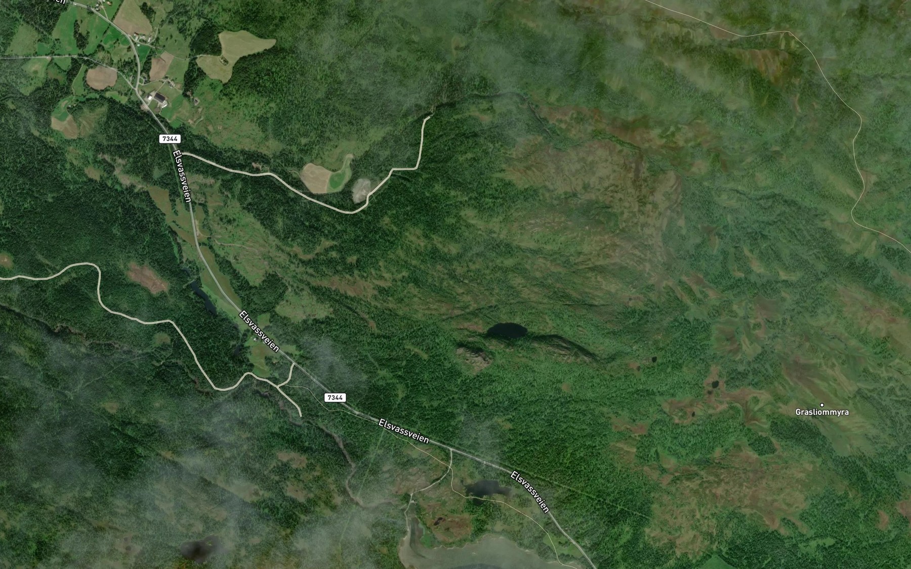 Satellite map of the Rodiktjonnbekken