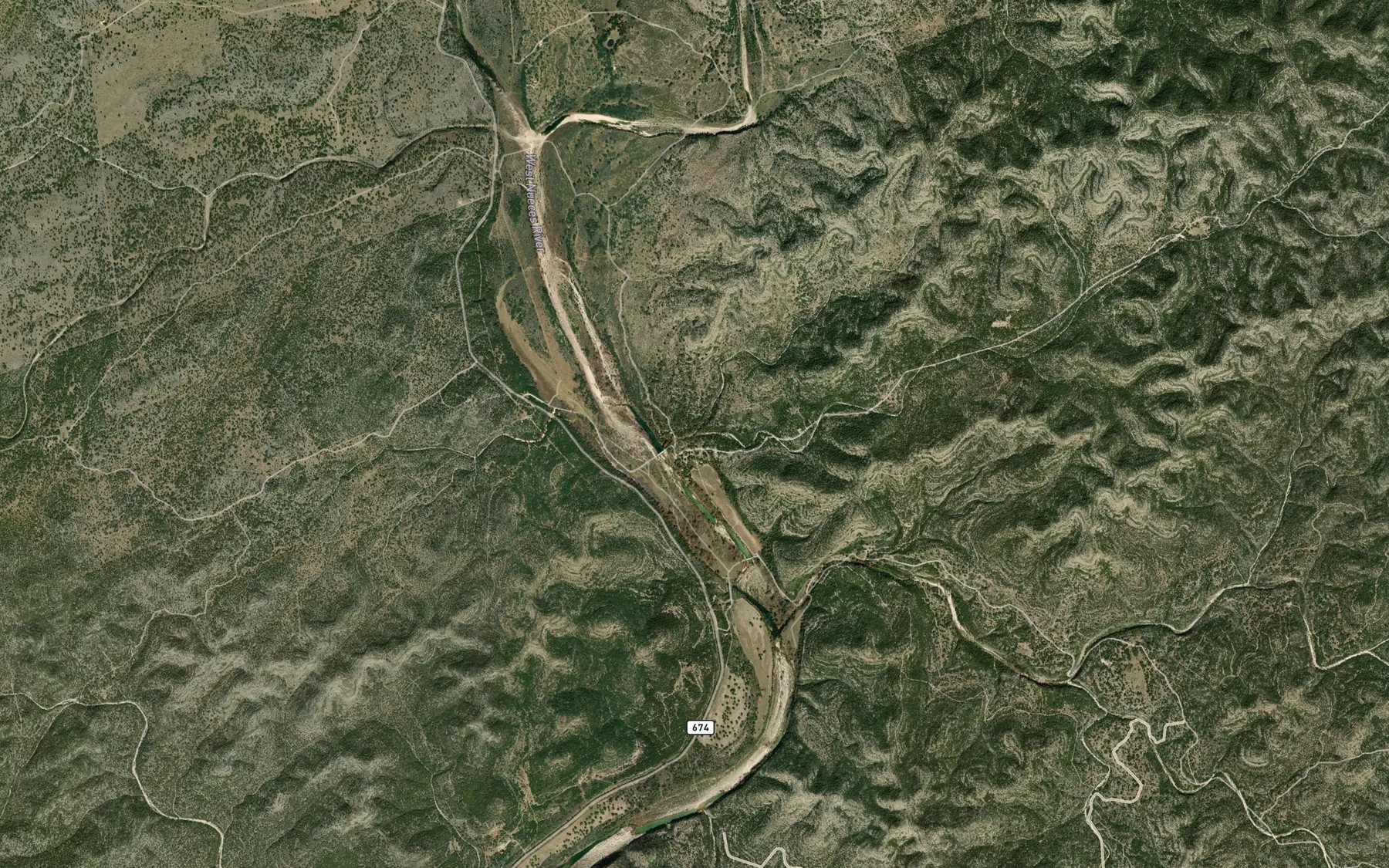 Satellite map of the Kickapoo Spring