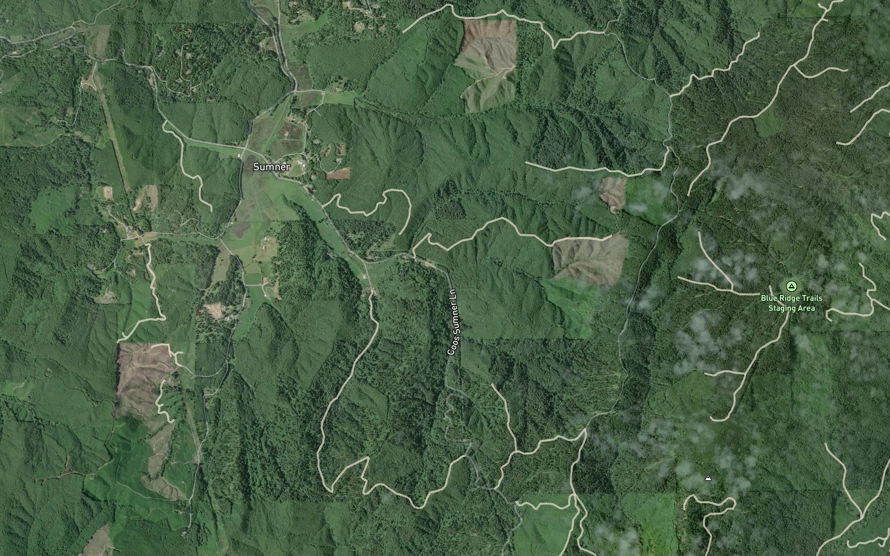 Satellite map of the Panther Creek