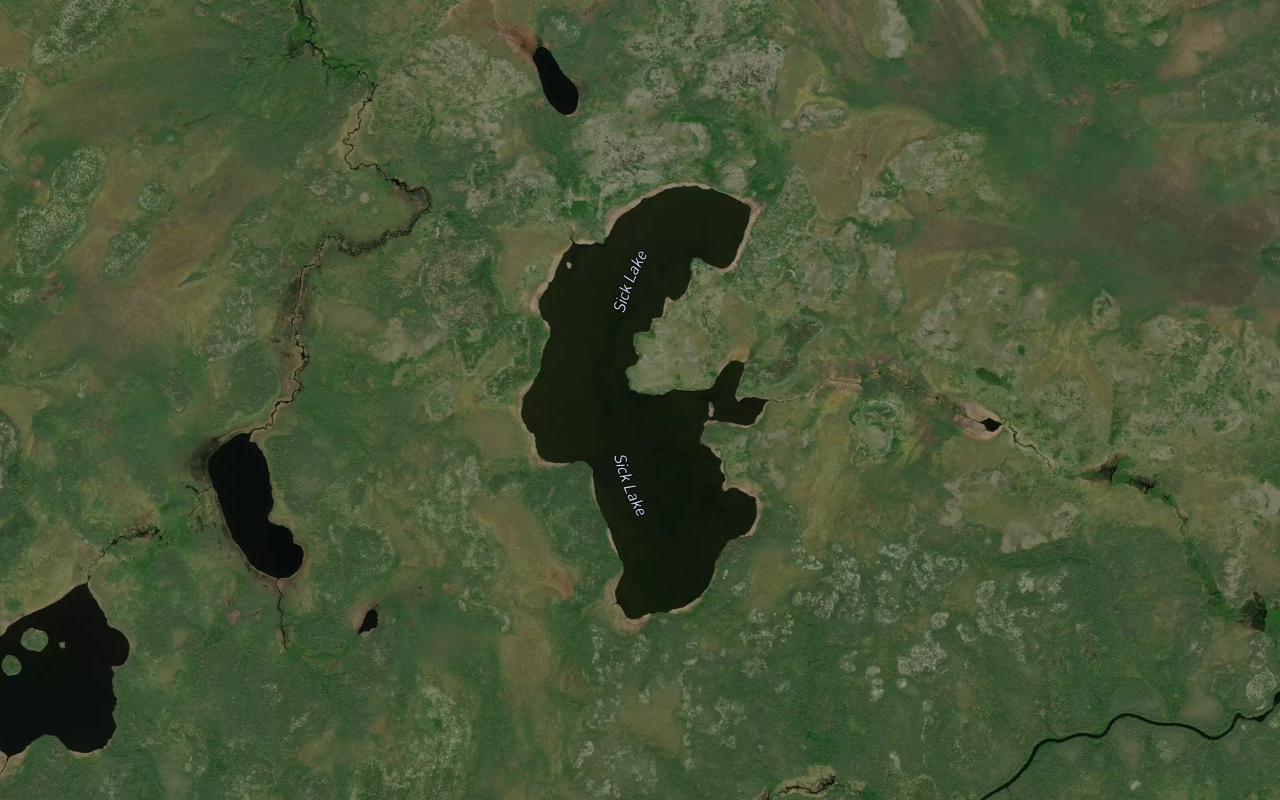Satellite map of the Sick Lake