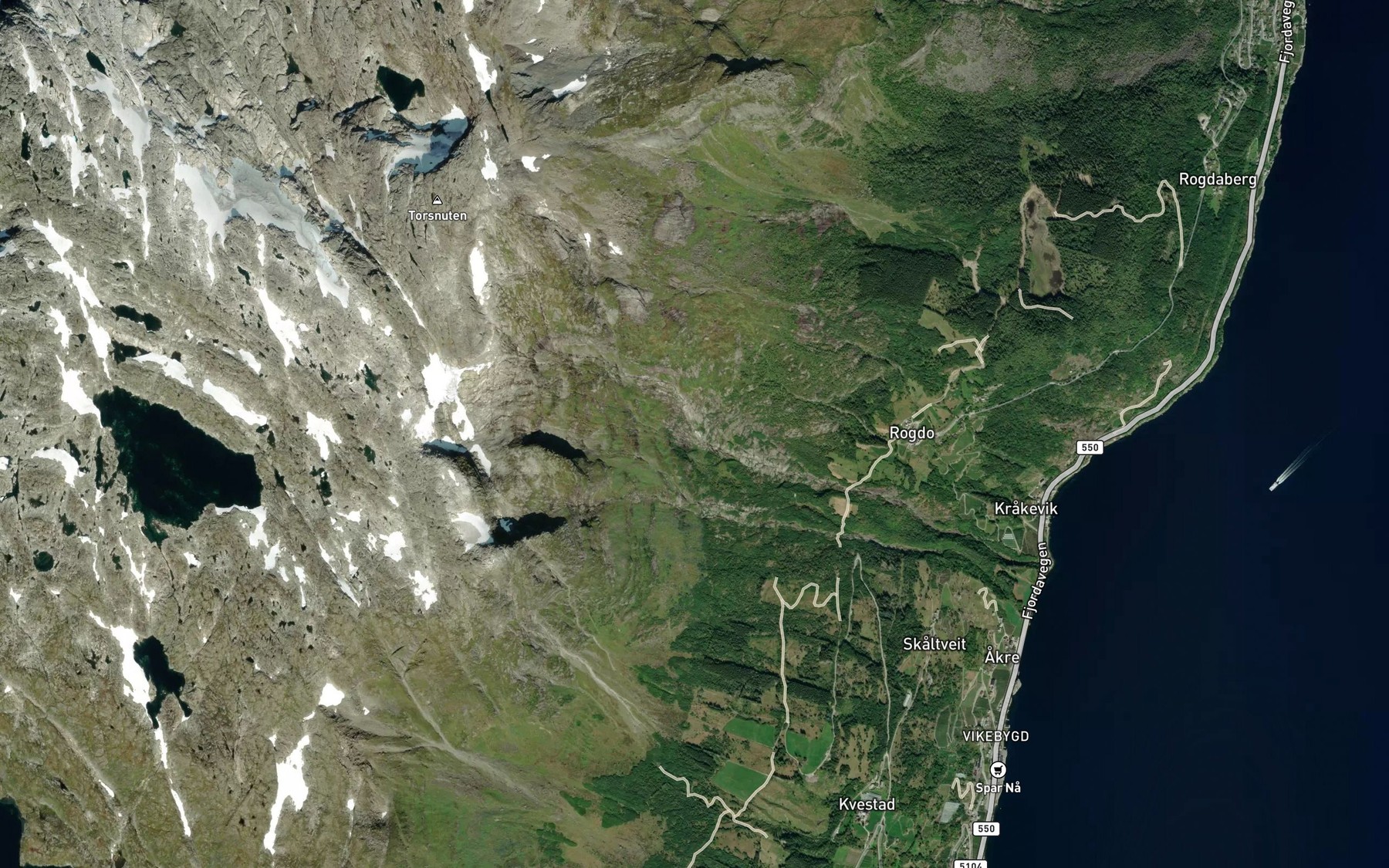 Satellite map of the Grindaelvi,ytsta
