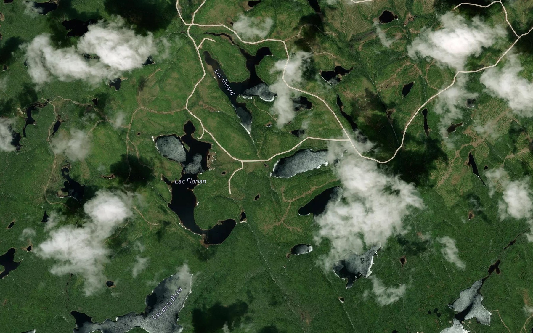 Satellite map of the Lac Jackie