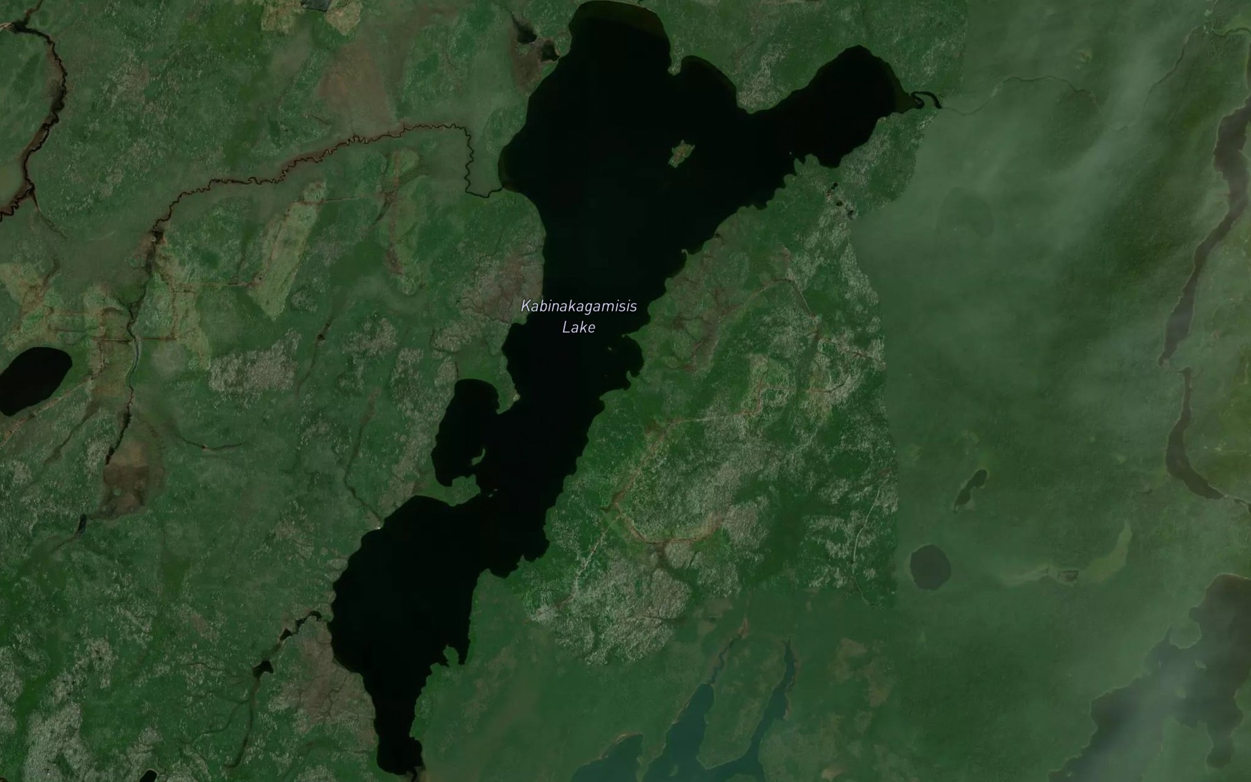 Satellite map of the Kabinakagamisis Lake