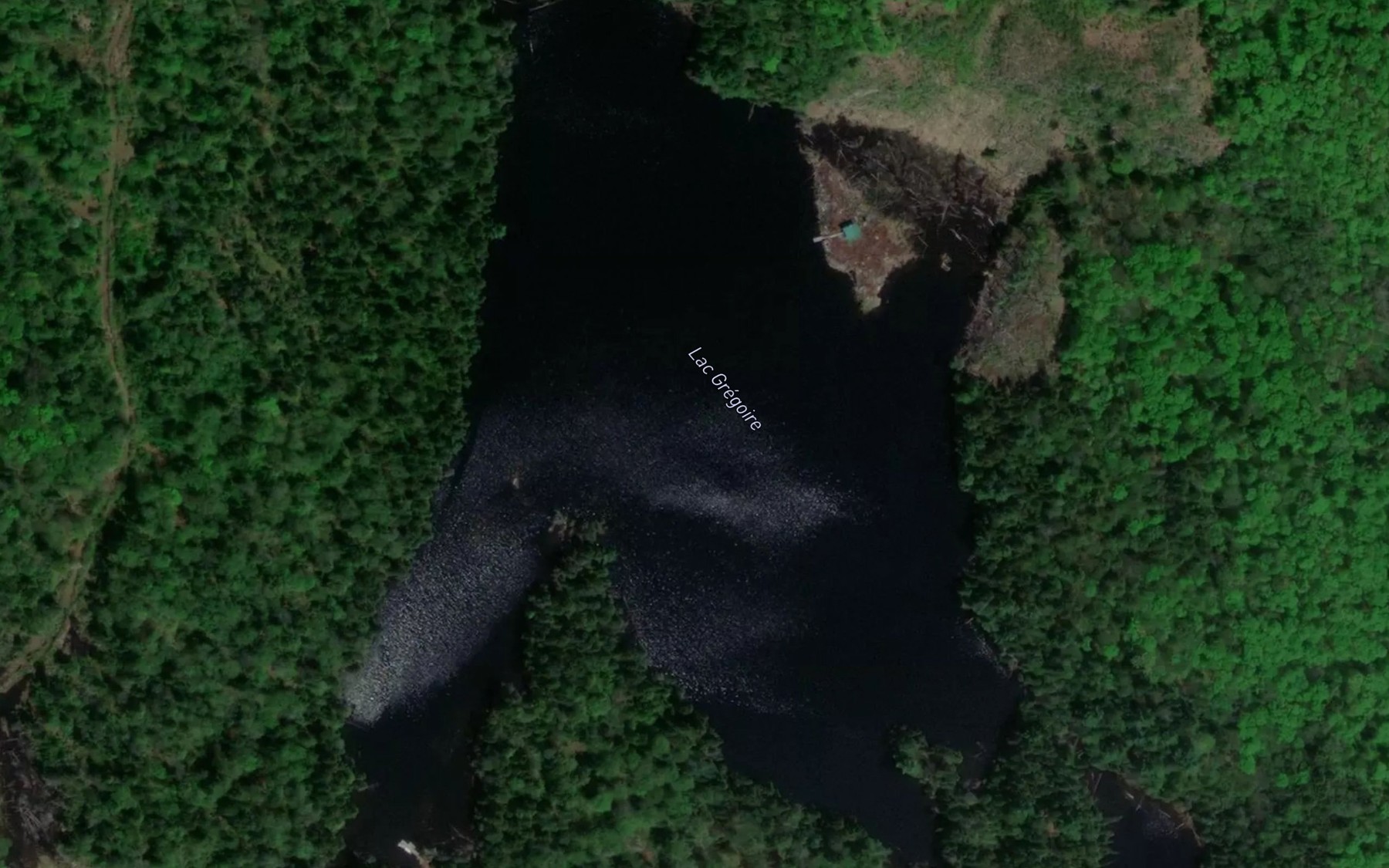 Satellite map of the Lac Gregoire