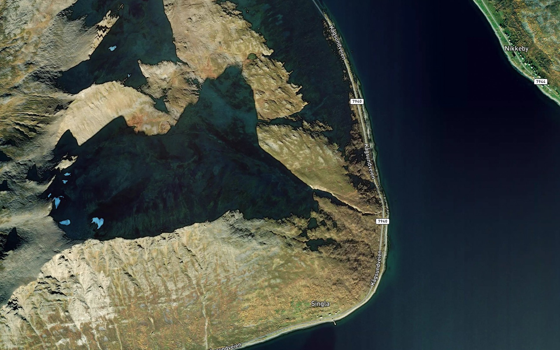 Satellite map of the Singelelva