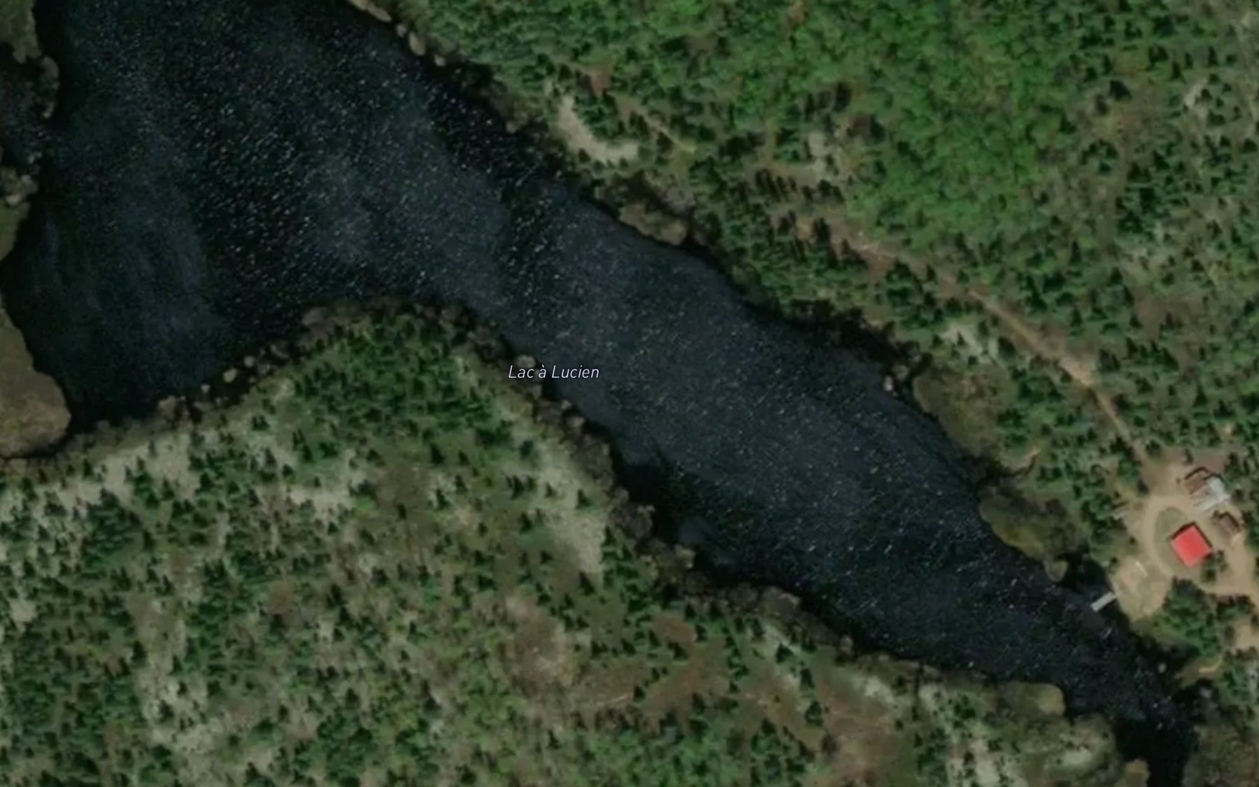 Satellite map of the Lac a Lucien