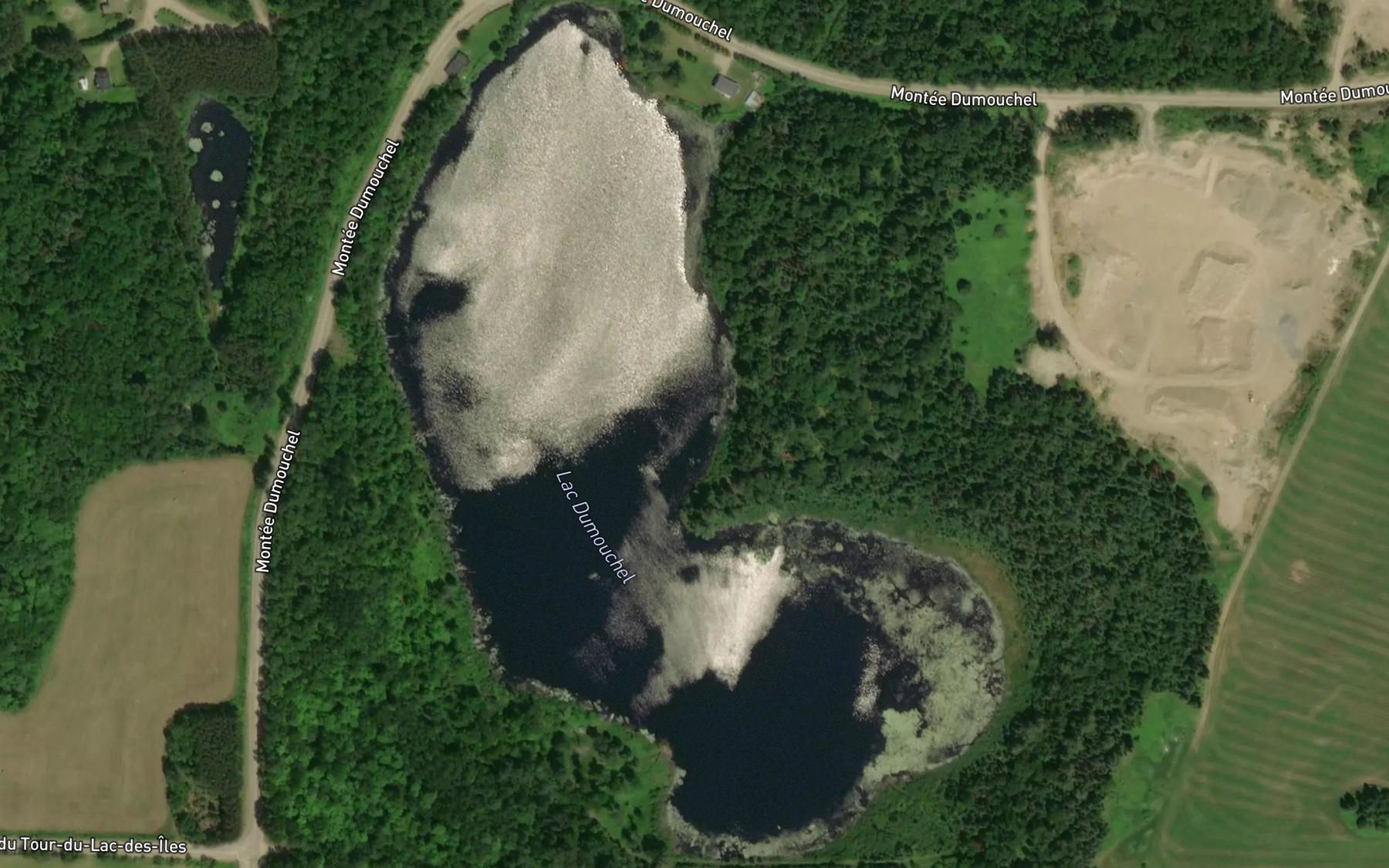 Satellite map of the Lac Dumouchel