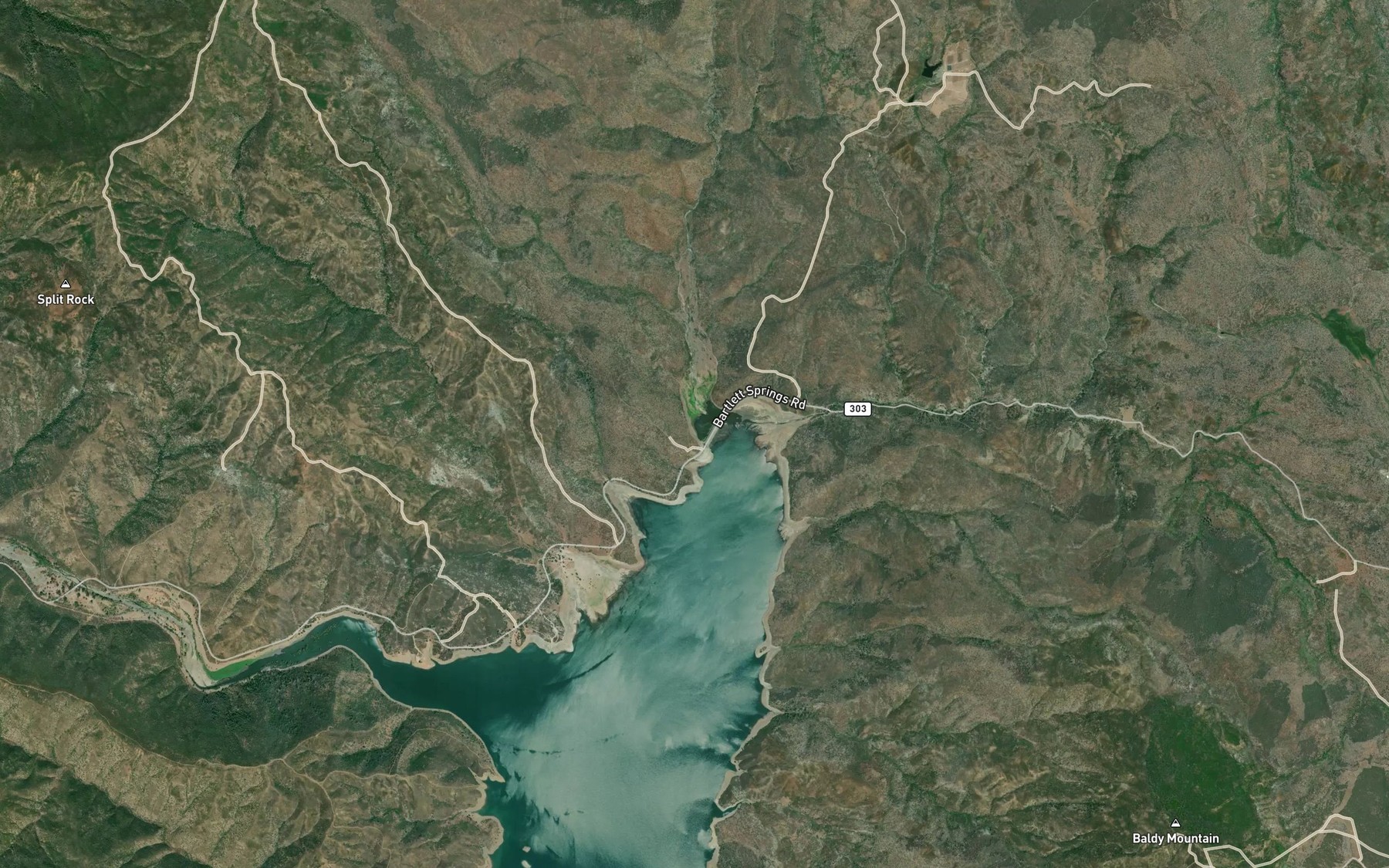 Satellite map of the Stanton Creek