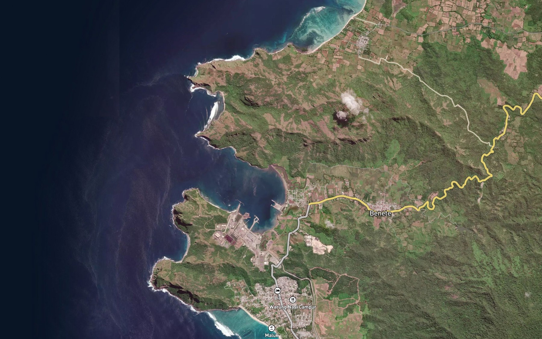 Satellite map of the Brang Benete