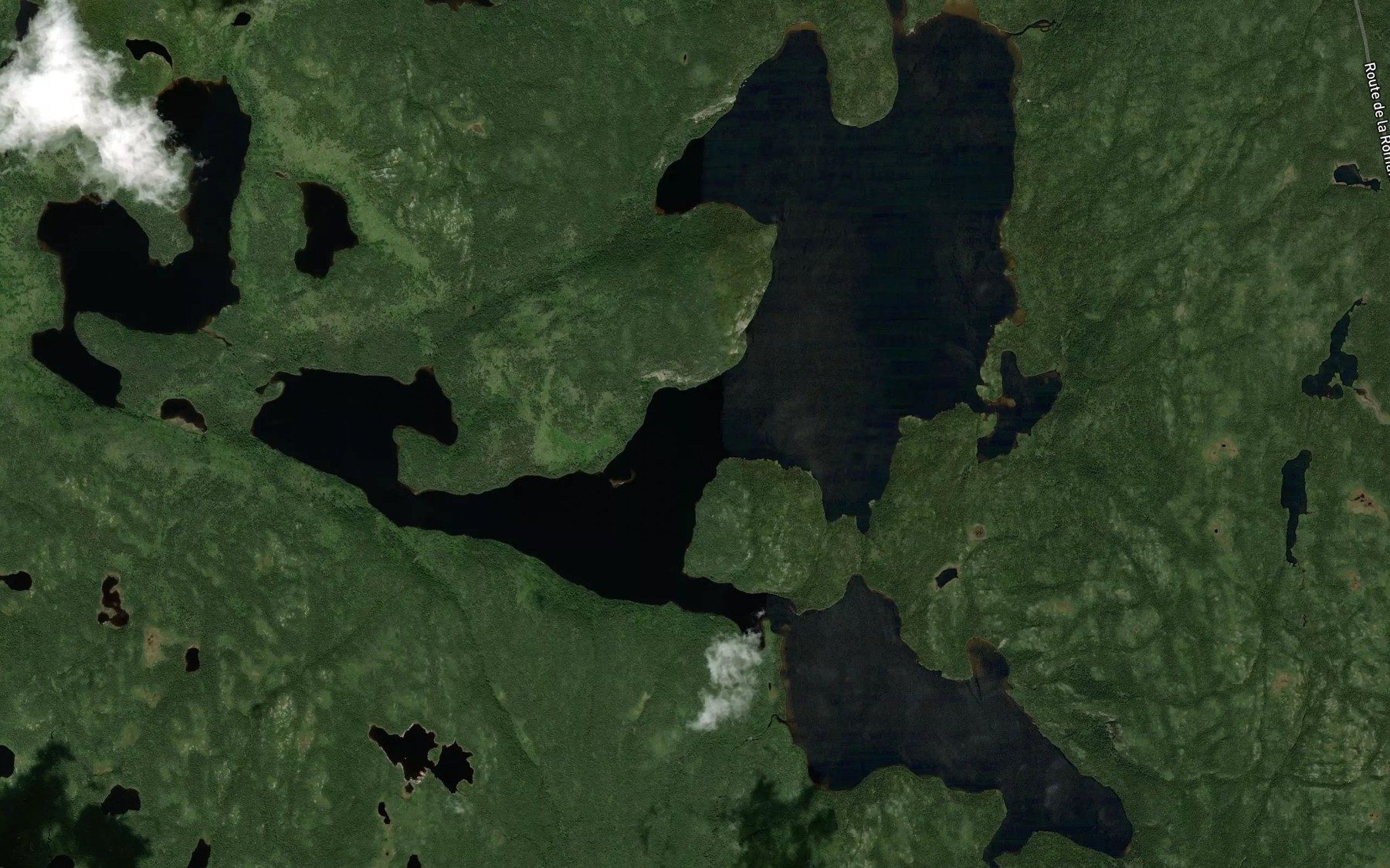 Satellite map of the Lac Perugia