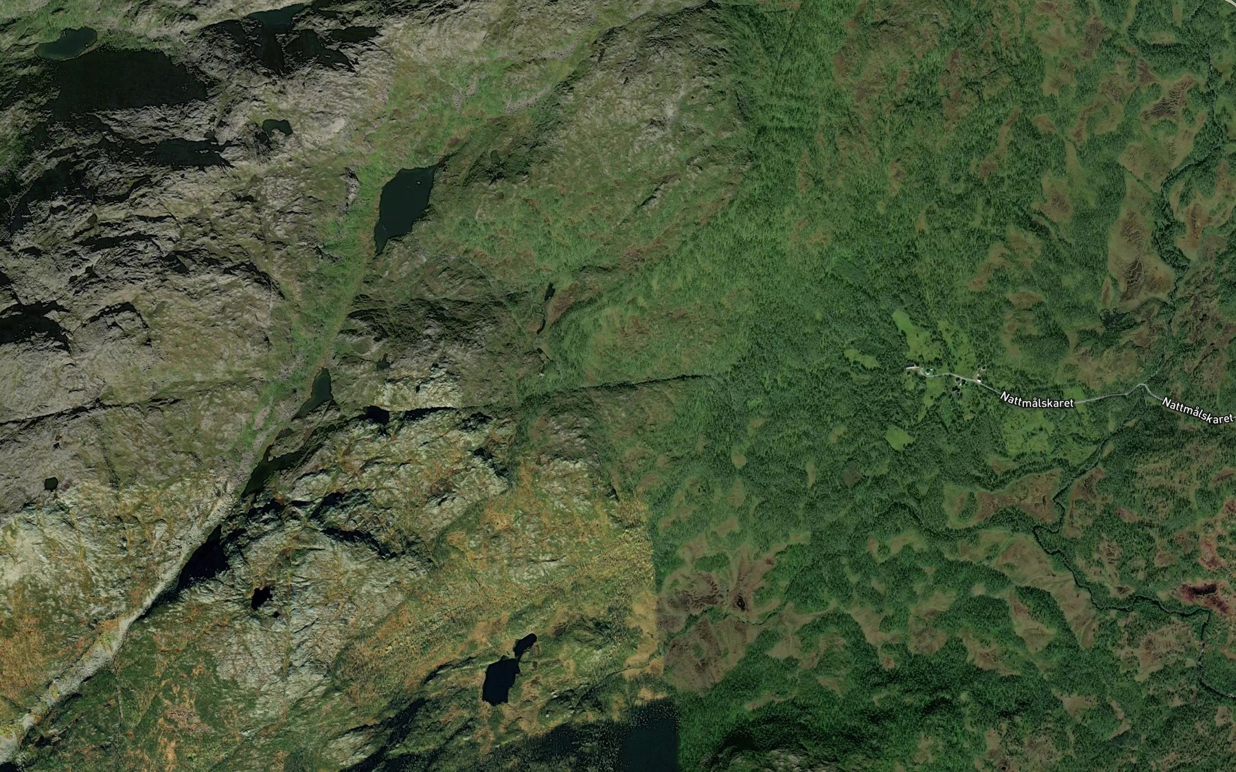 Satellite map of the Oksleva