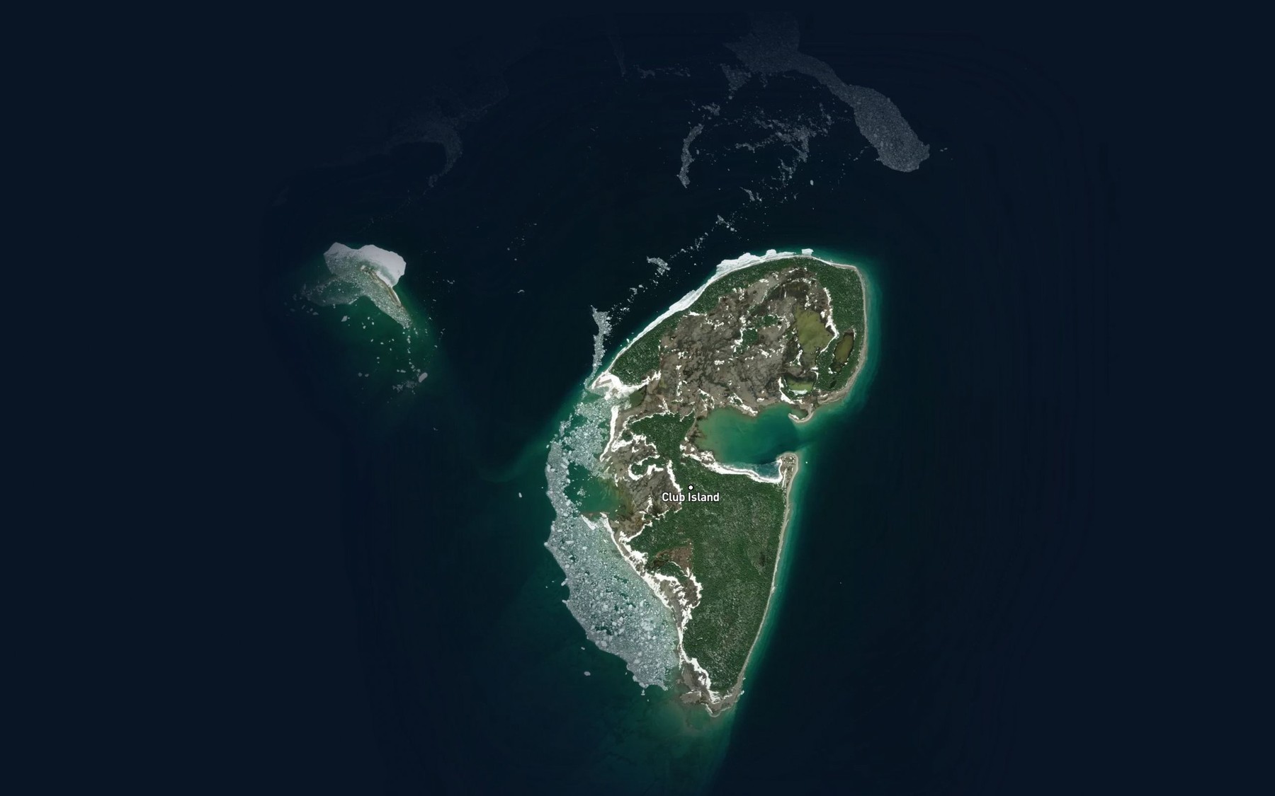 Satellite map of the Back Cove