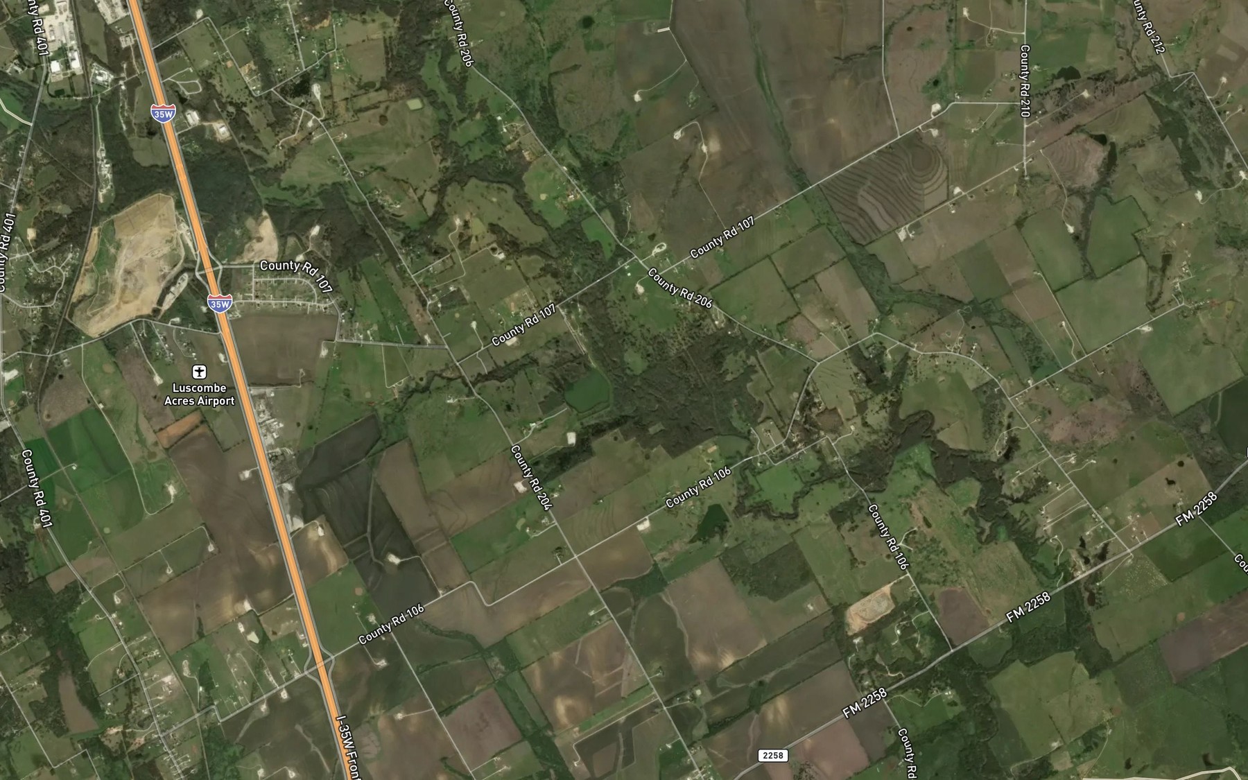 Satellite map of the Soil Conservation Service Site 44 Reservoir