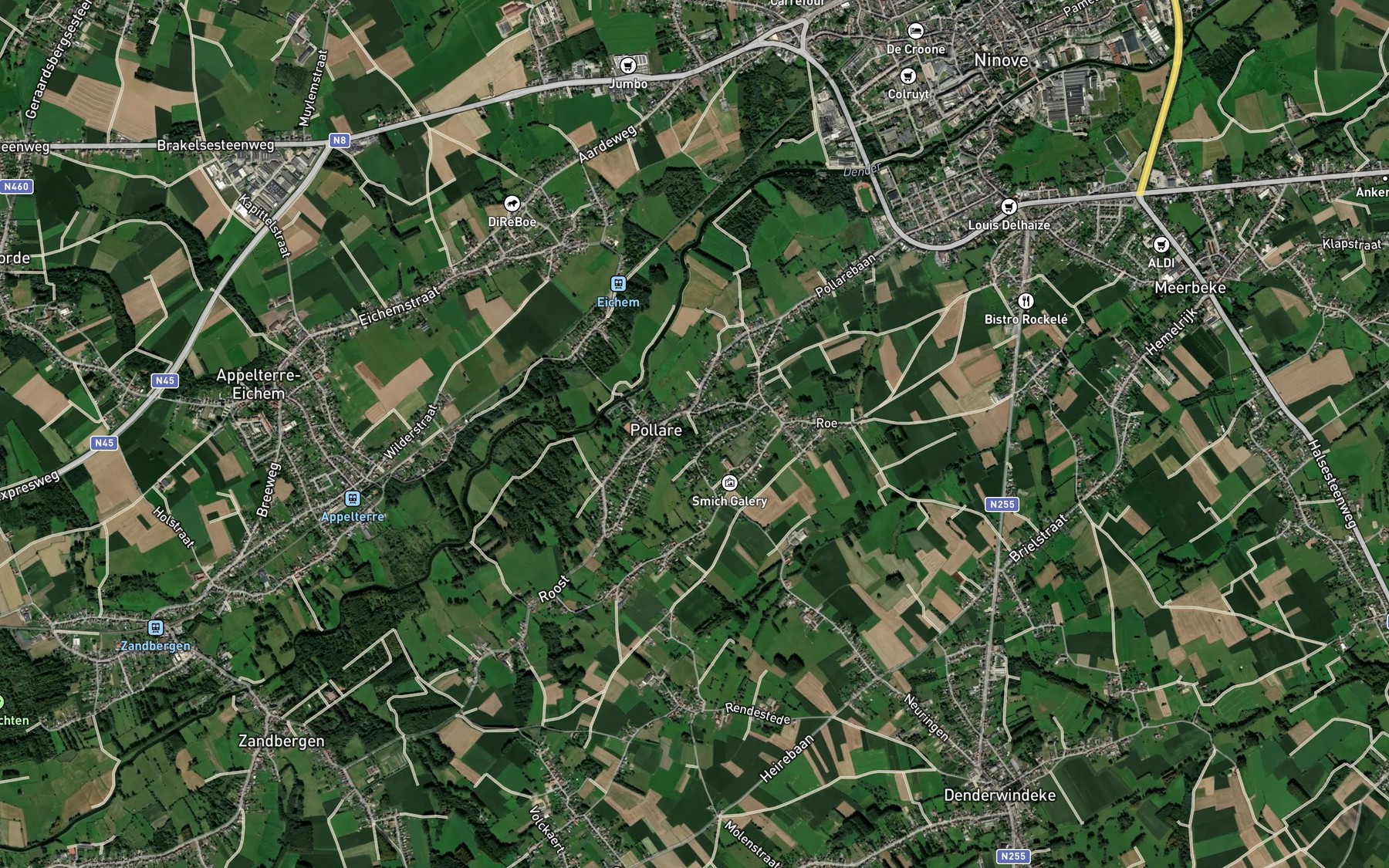 Satellite map of the De Rijt